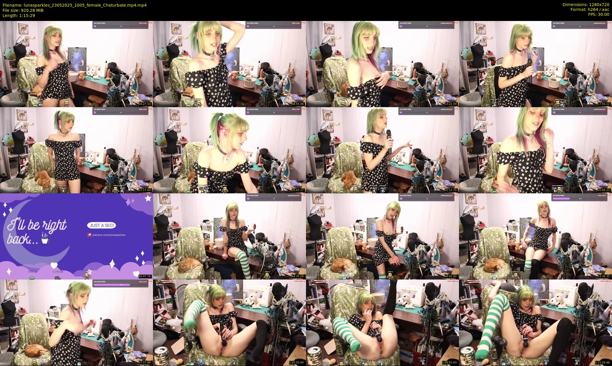 lunasparkles — 76 minute Chaturbate female cam show recording, 720p, May 23, 2025