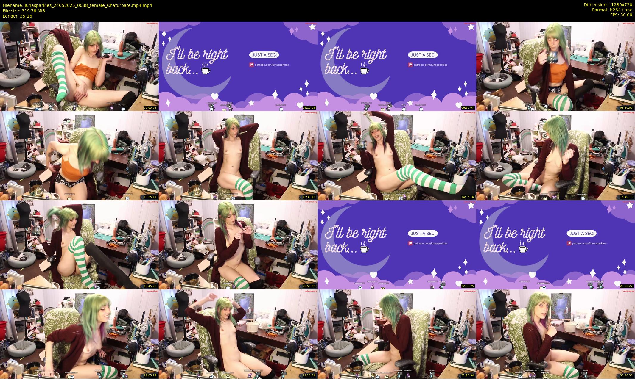 lunasparkles — 36 minute Chaturbate female cam show recording, 720p, May 24, 2025