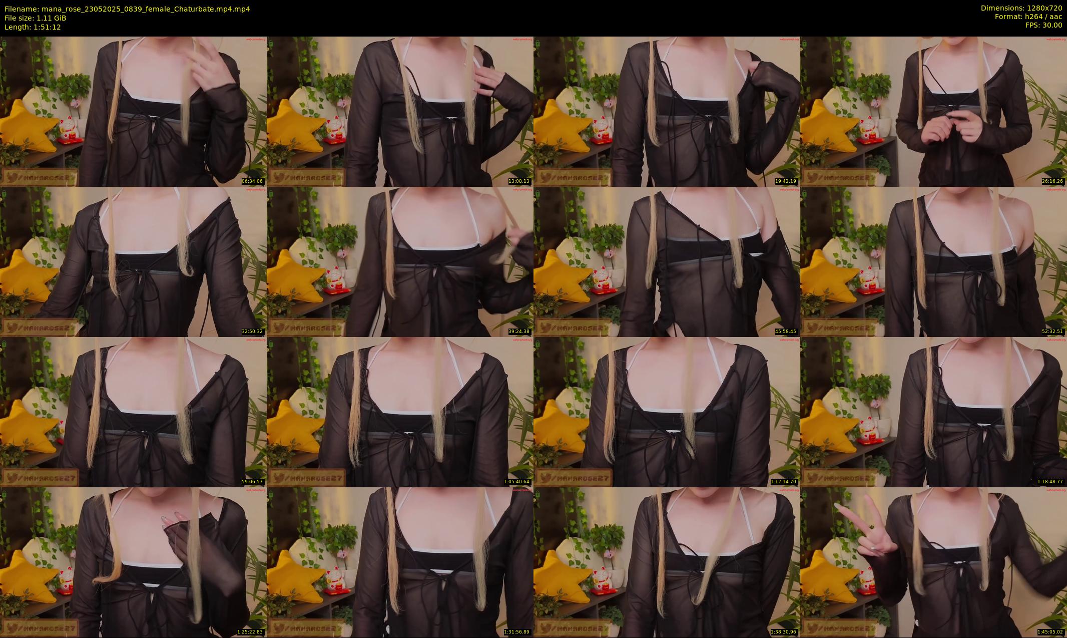 mana_rose — 112 minute Chaturbate female cam show recording, 720p, May 23, 2025