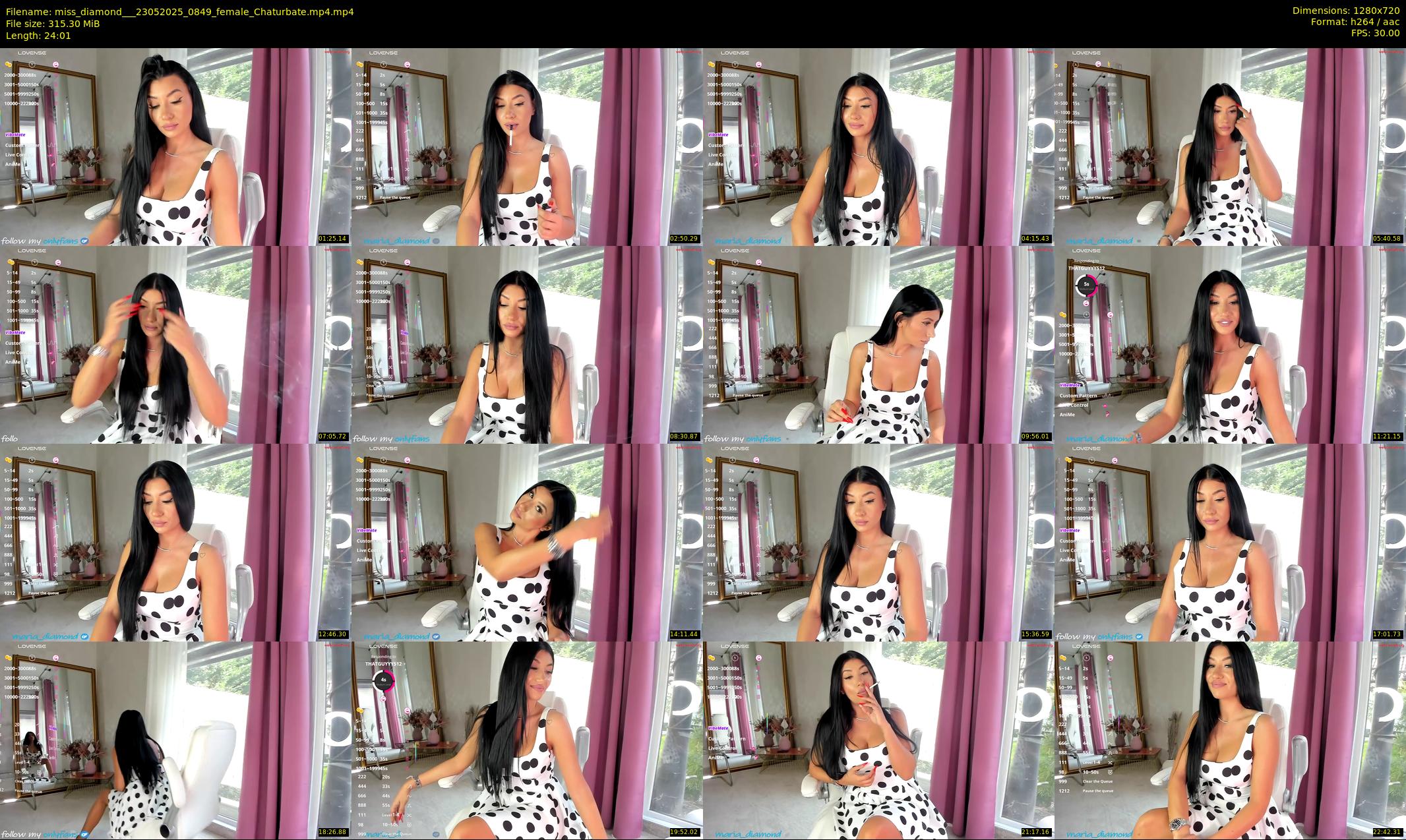 miss_diamond__ — 25 minute Chaturbate female cam show recording, 720p, May 23, 2025