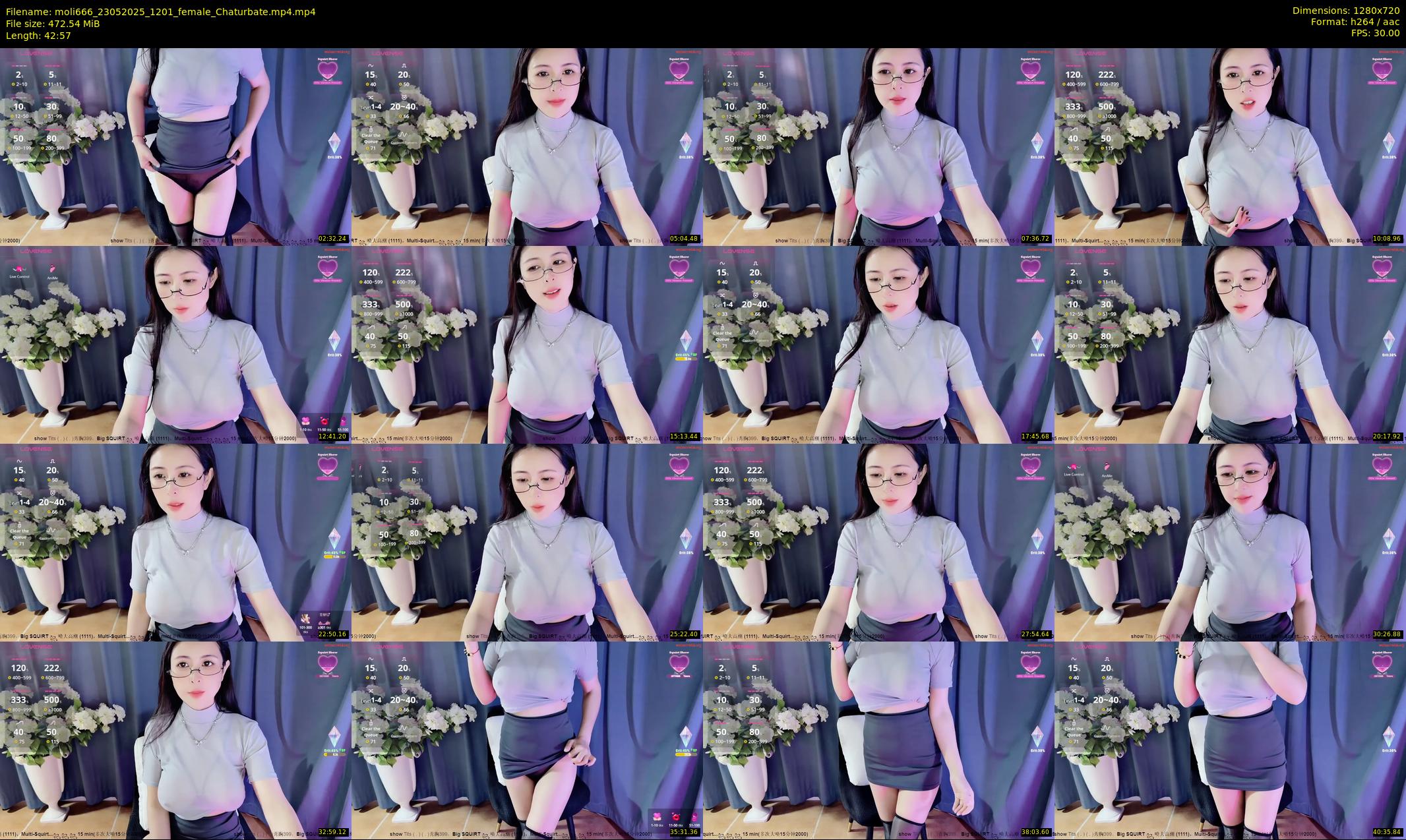 moli666 — 43 minute Chaturbate female cam show recording, 720p, May 23, 2025