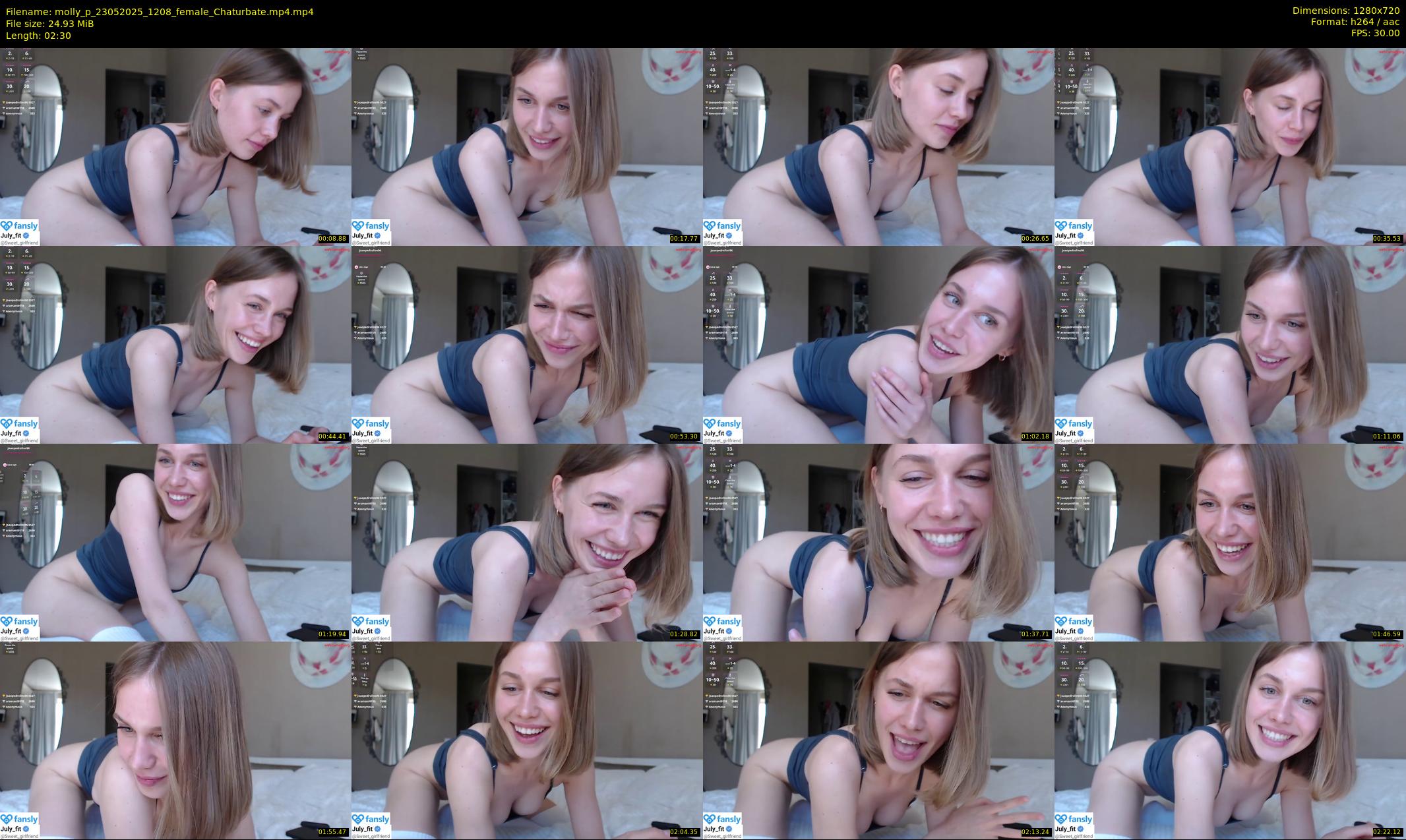 molly_p — 3 minute Chaturbate female cam show recording, 720p, May 23, 2025