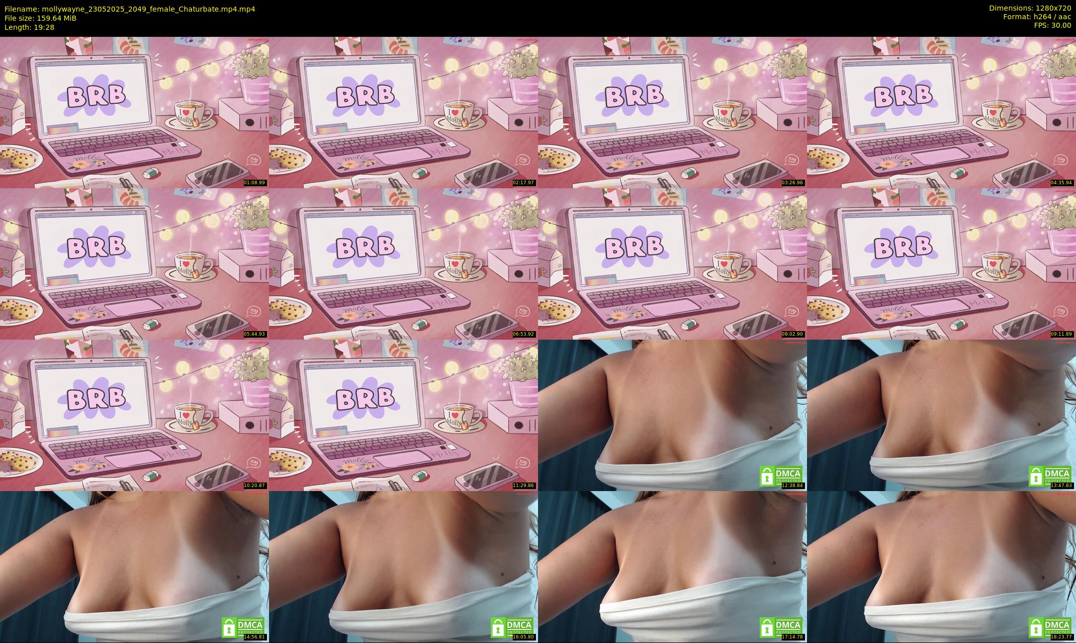 mollywayne — 20 minute Chaturbate female cam show recording, 720p, May 23, 2025