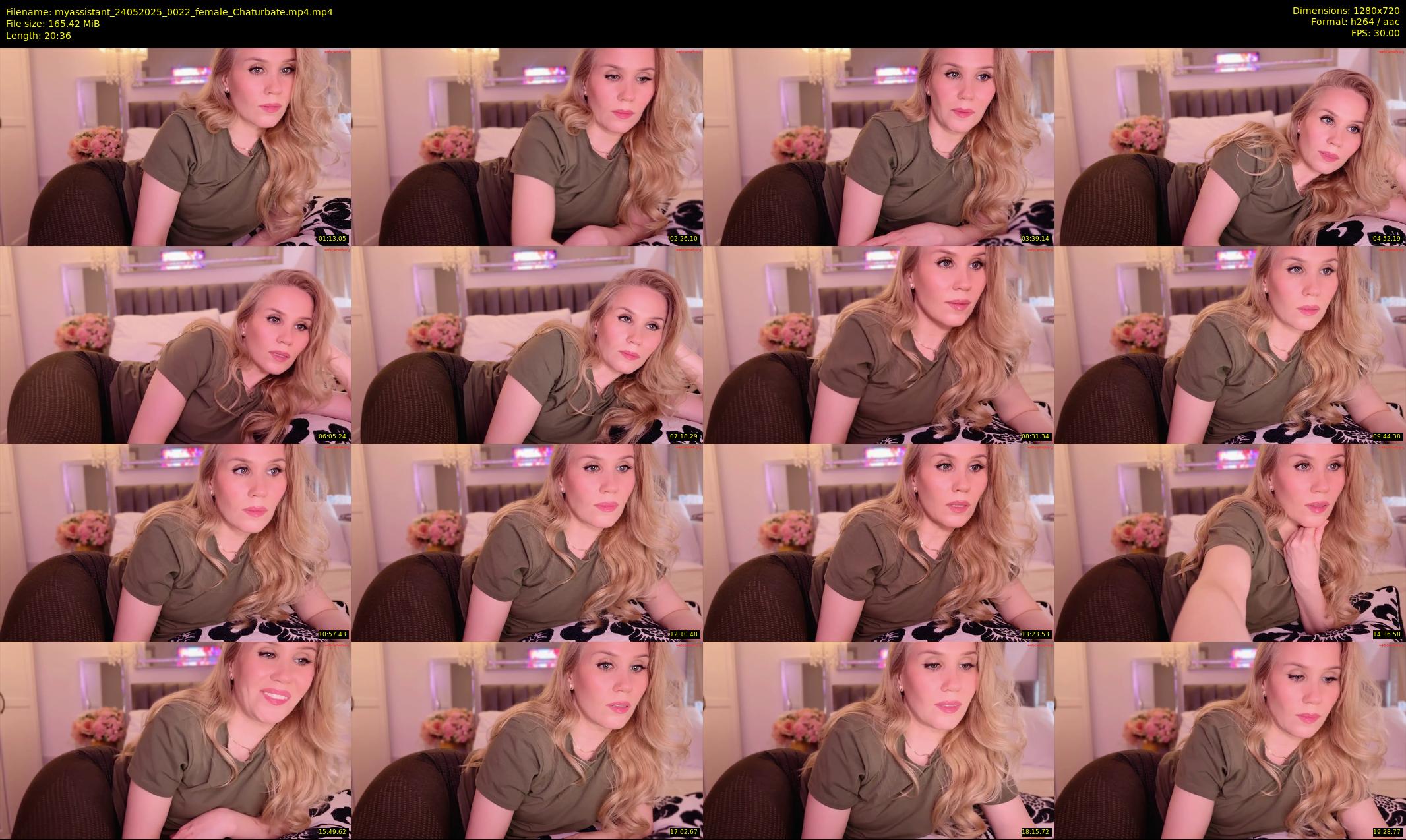 myassistant — 21 minute Chaturbate female cam show recording, 720p, May 24, 2025