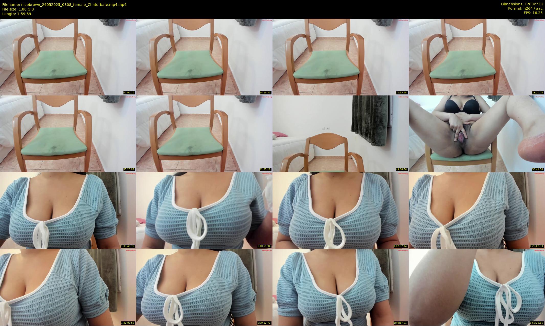 nicebrown — 120 minute Chaturbate female cam show recording, 720p, May 24, 2025