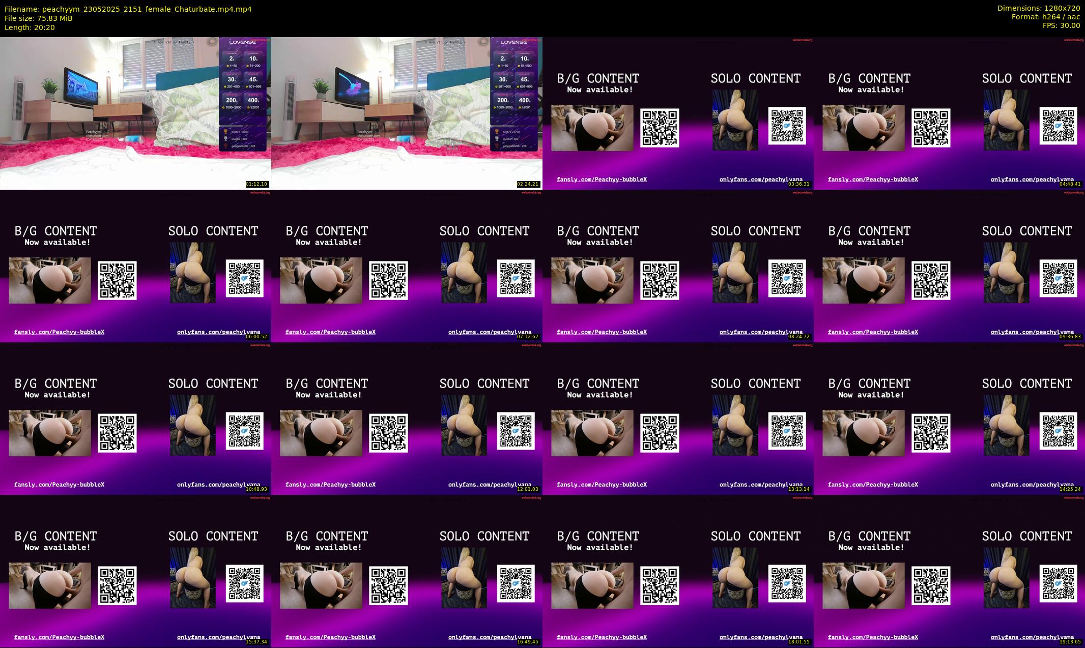 peachyym — 21 minute Chaturbate female cam show recording, 720p, May 23, 2025
