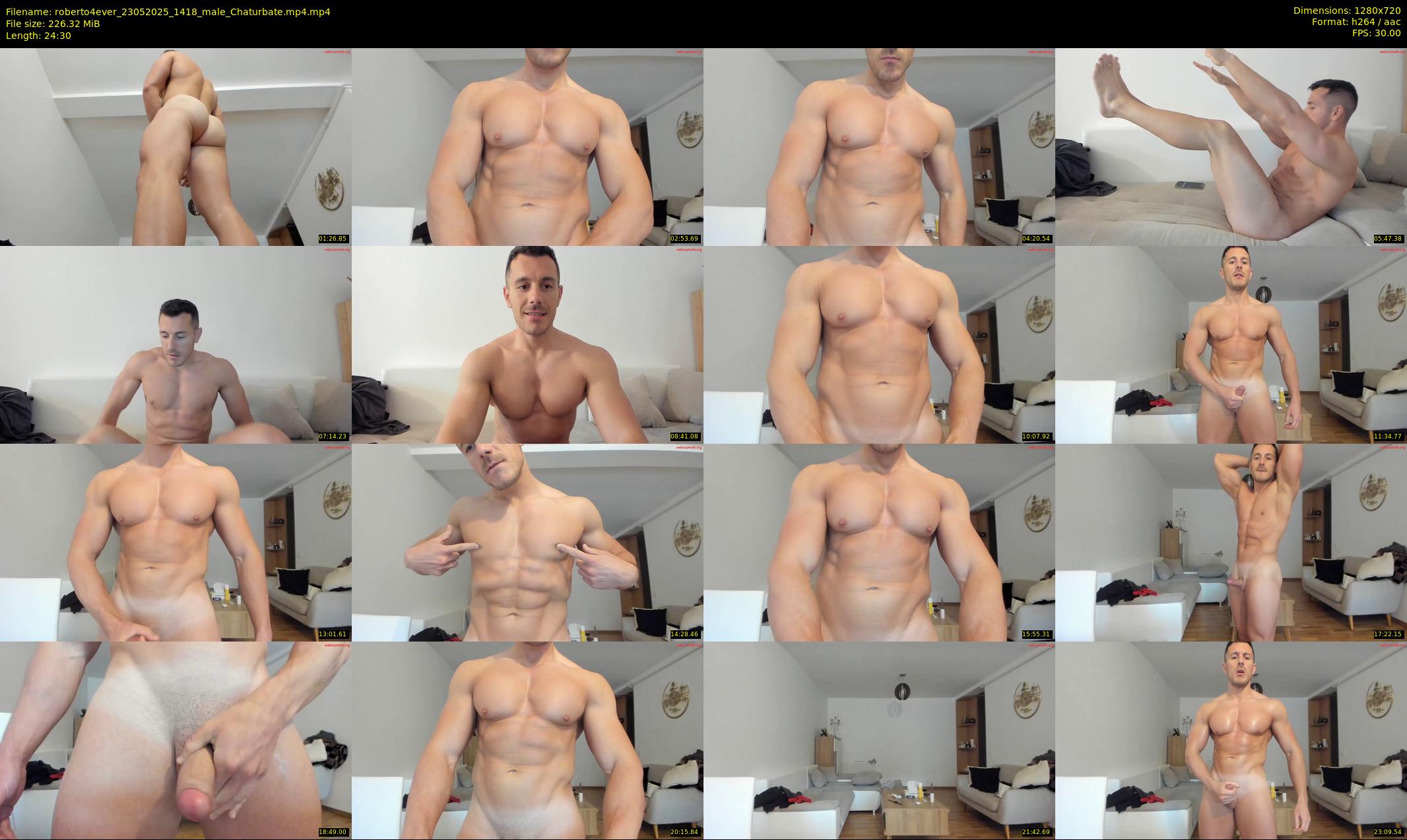 roberto4ever — 25 minute Chaturbate male cam show recording, 720p, May 23, 2025