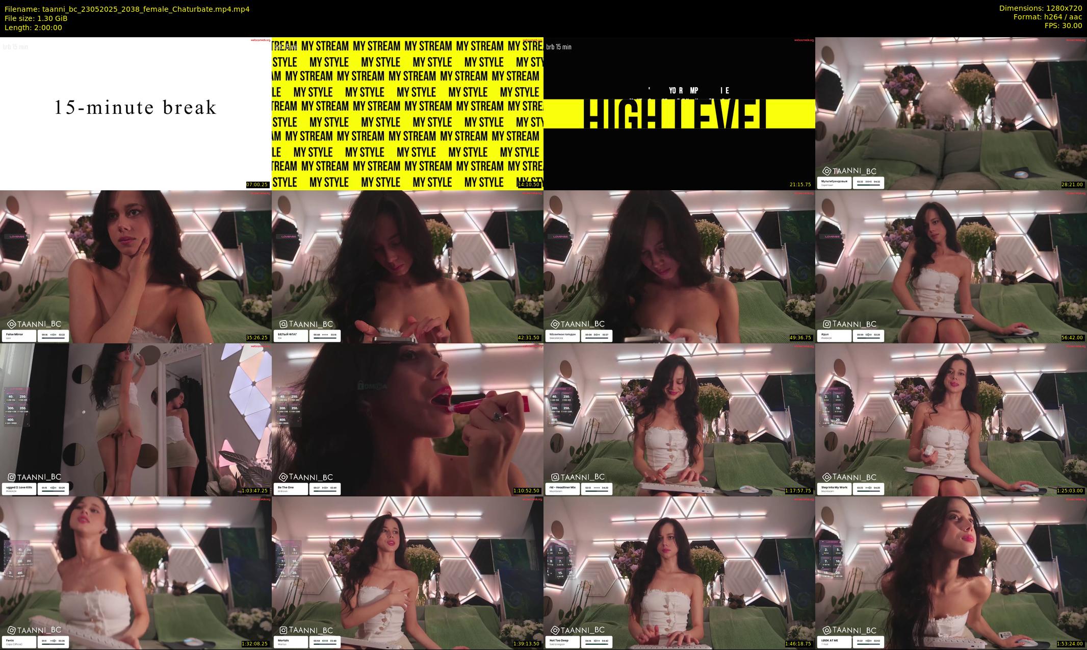 taanni_bc — 120 minute Chaturbate female cam show recording, 720p, May 23, 2025