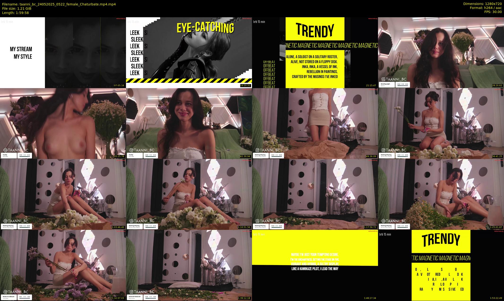 taanni_bc — 120 minute Chaturbate female cam show recording, 720p, May 24, 2025