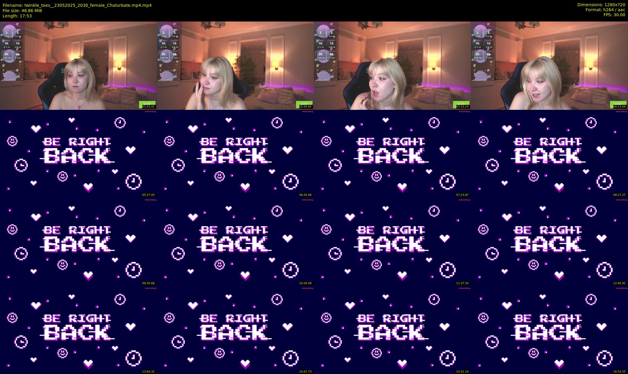 twinkle_toes_ — 18 minute Chaturbate female cam show recording, 720p, May 23, 2025