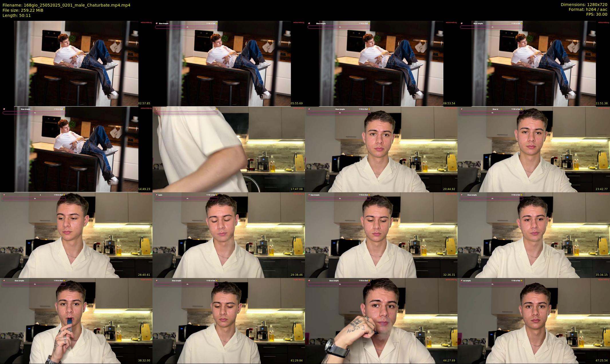 168gio — 51 minute Chaturbate male cam show recording, 720p, May 25, 2025