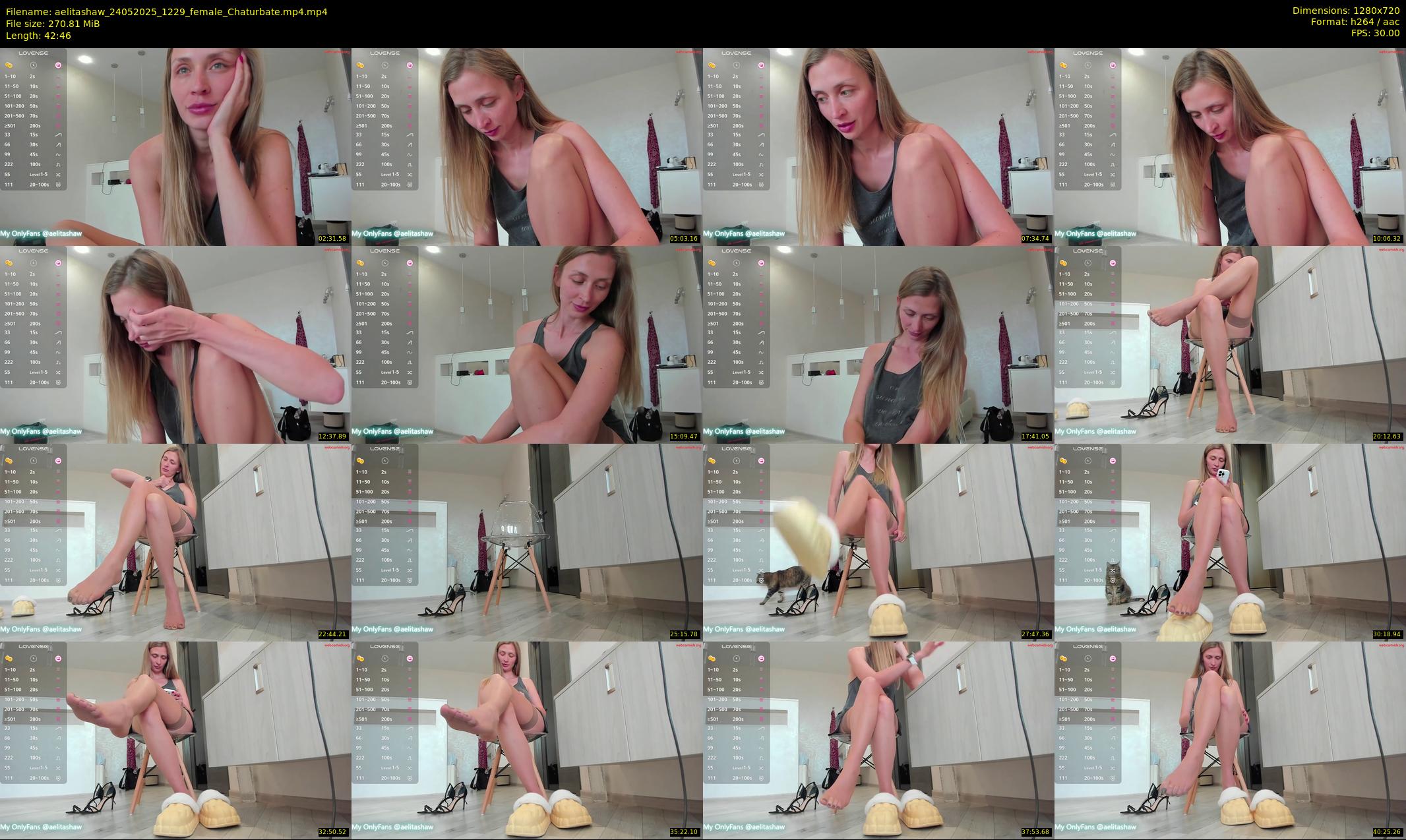 aelitashaw — 43 minute Chaturbate female cam show recording, 720p, May 24, 2025