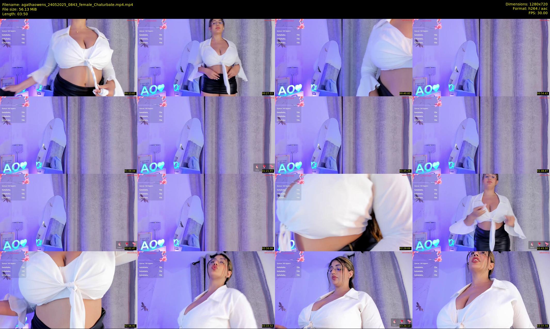 agathaowens — 4 minute Chaturbate female cam show recording, 720p, May 24, 2025
