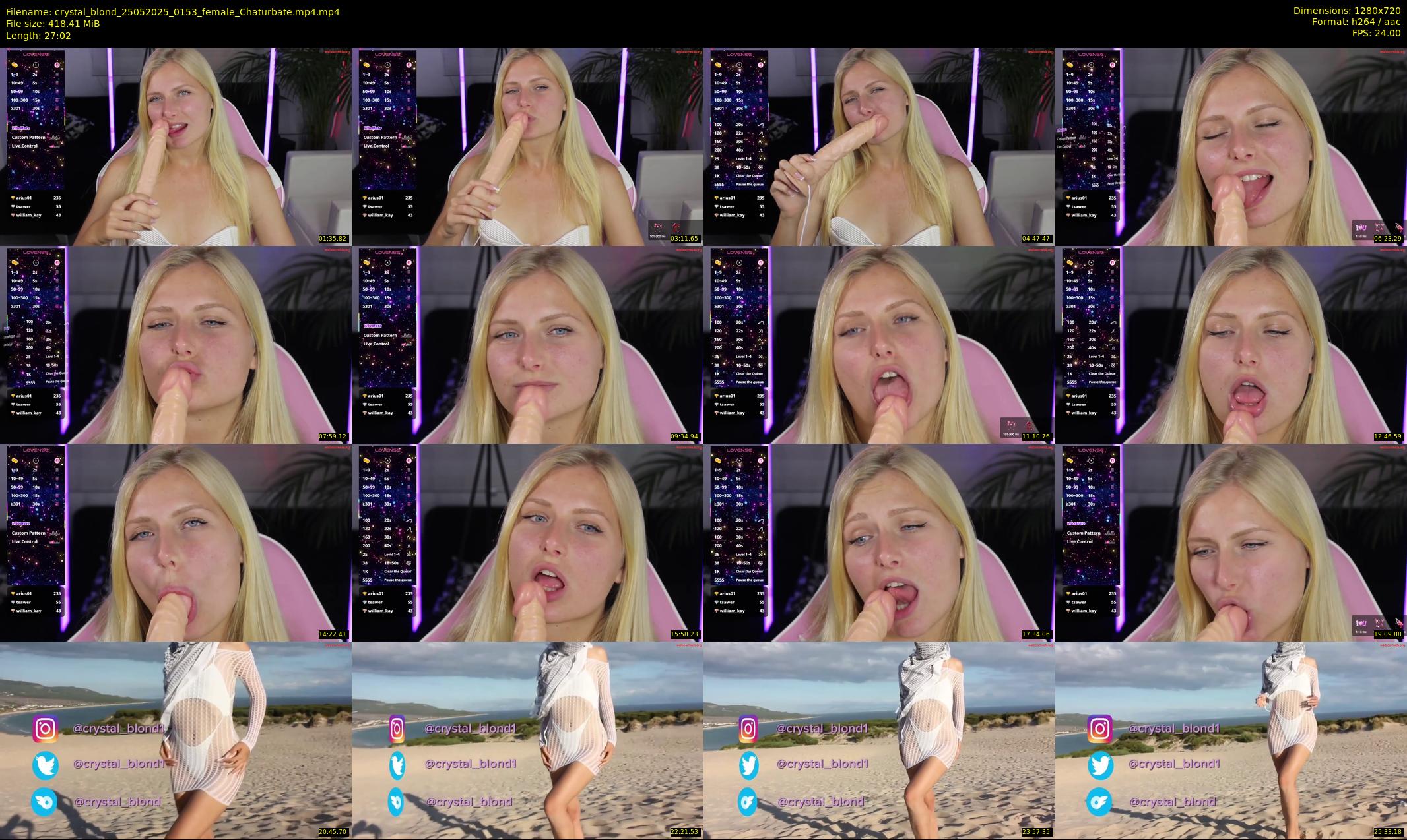 crystal_blond — 28 minute Chaturbate female cam show recording, 720p, May 25, 2025