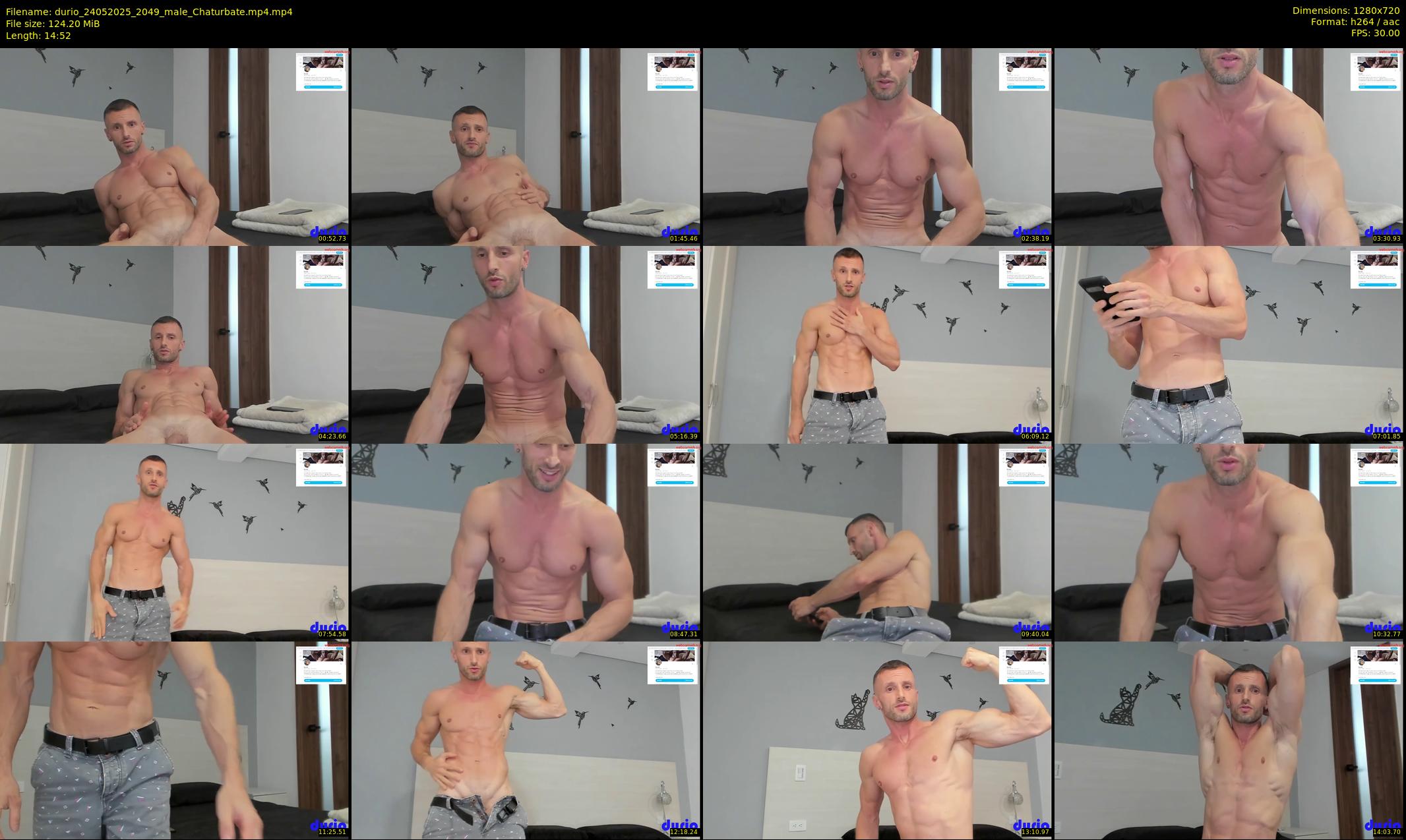 durio — 15 minute Chaturbate male cam show recording, 720p, May 24, 2025