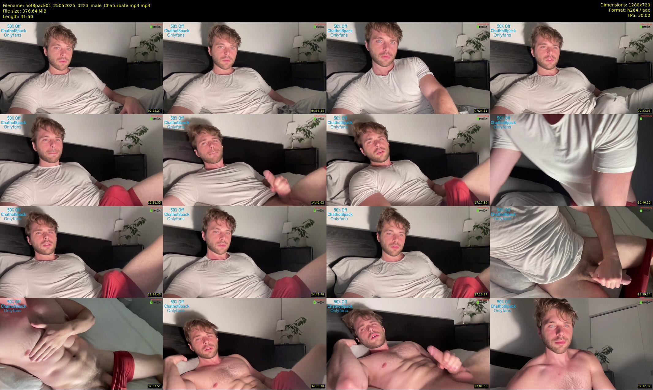 hot8pack01 — 42 minute Chaturbate male cam show recording, 720p, May 25, 2025