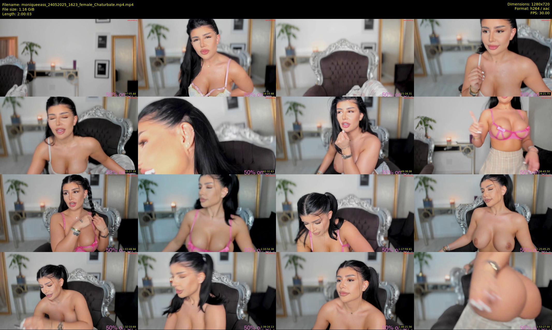 moniqueeass — 121 minute Chaturbate female cam show recording, 720p, May 24, 2025