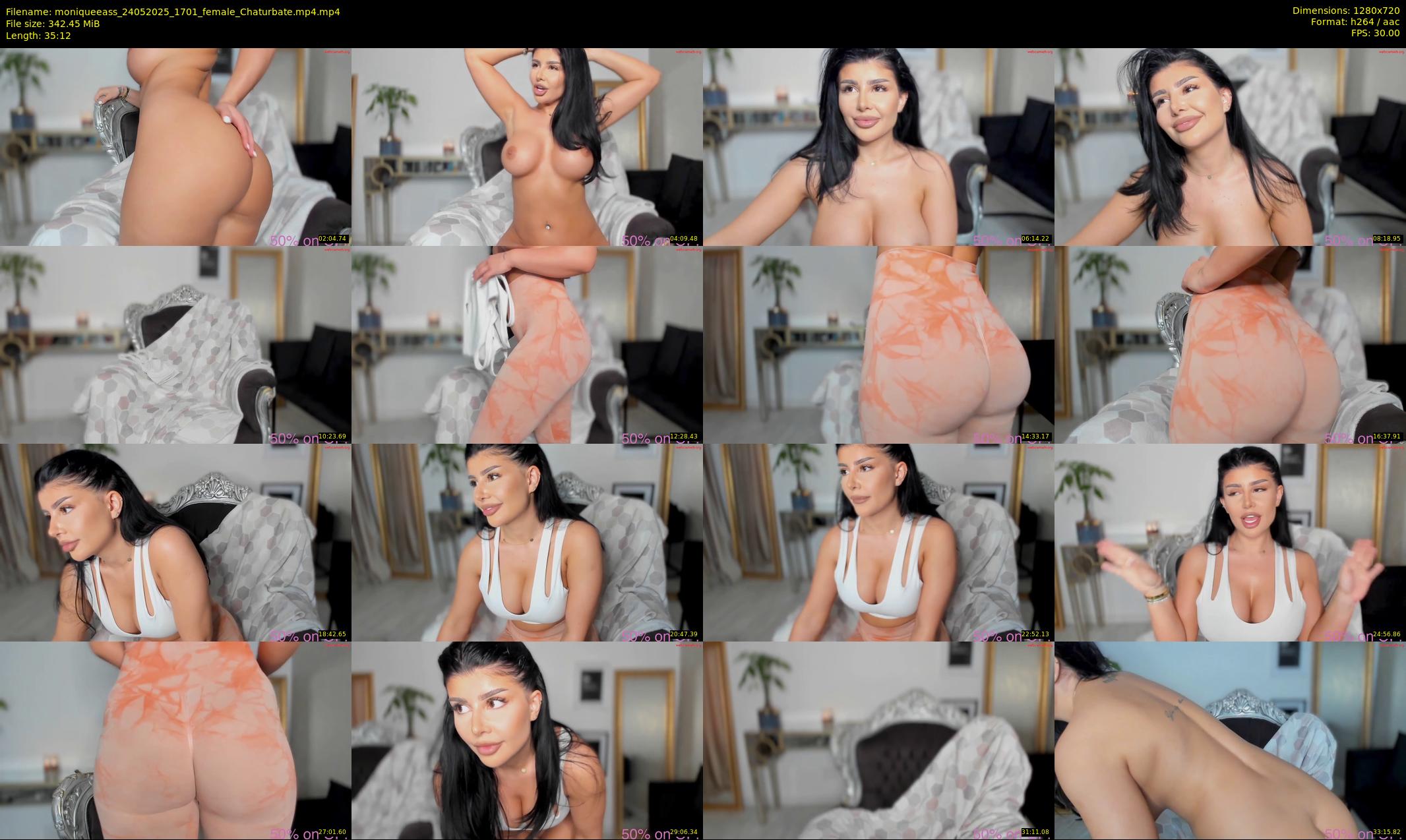 moniqueeass — 36 minute Chaturbate female cam show recording, 720p, May 24, 2025