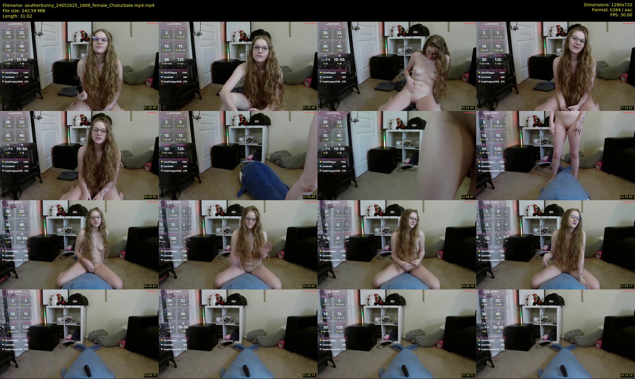 southerbunny — 32 minute Chaturbate female cam show recording, 720p, May 24, 2025