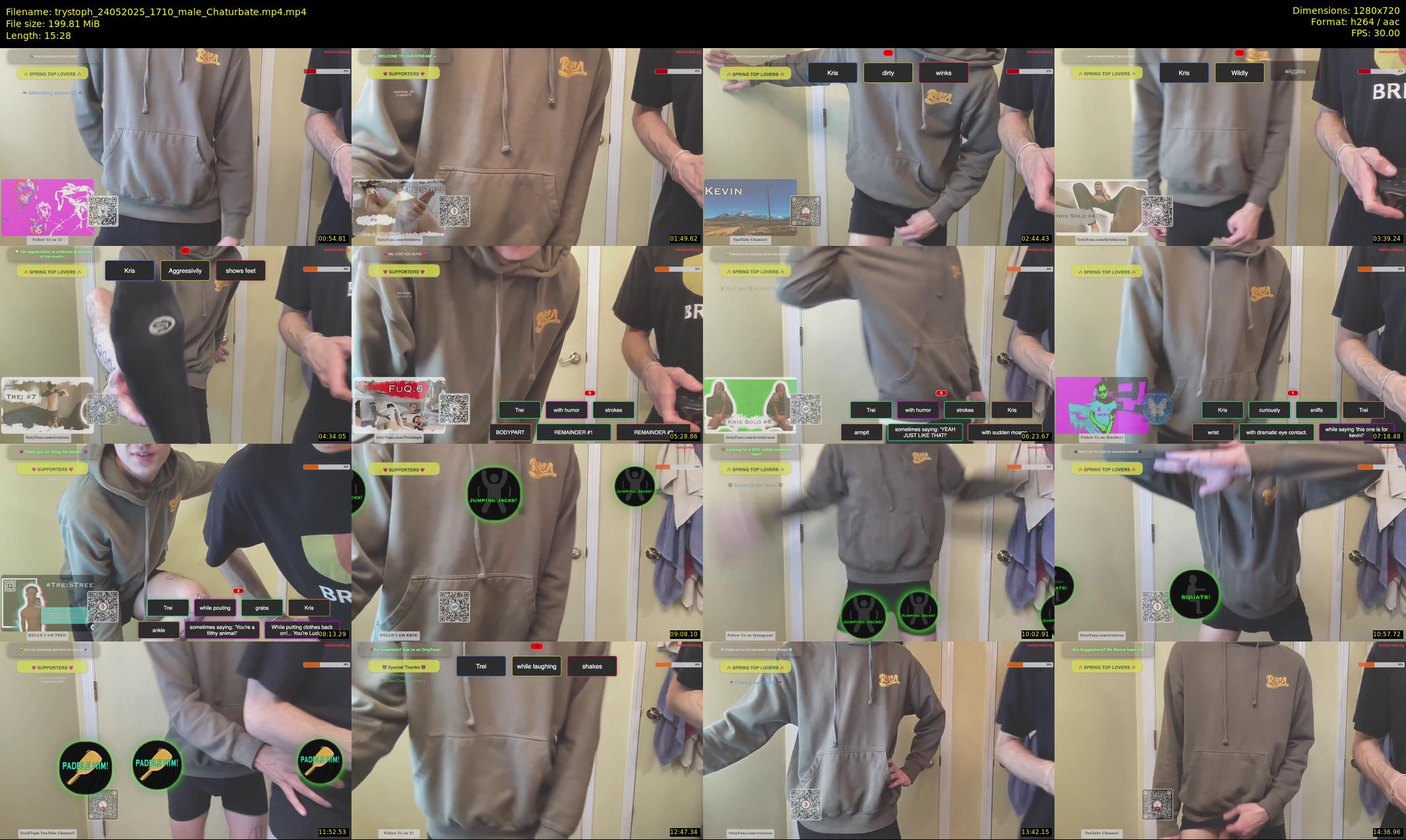 trystoph — 16 minute Chaturbate male cam show recording, 720p, May 24, 2025
