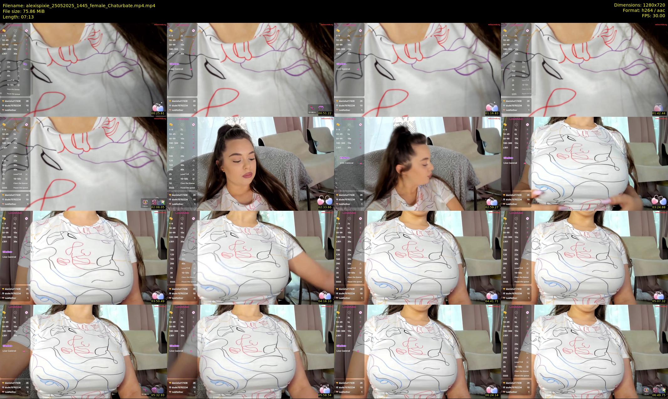 alexispixie — 8 minute Chaturbate female cam show recording, 720p, May 25, 2025