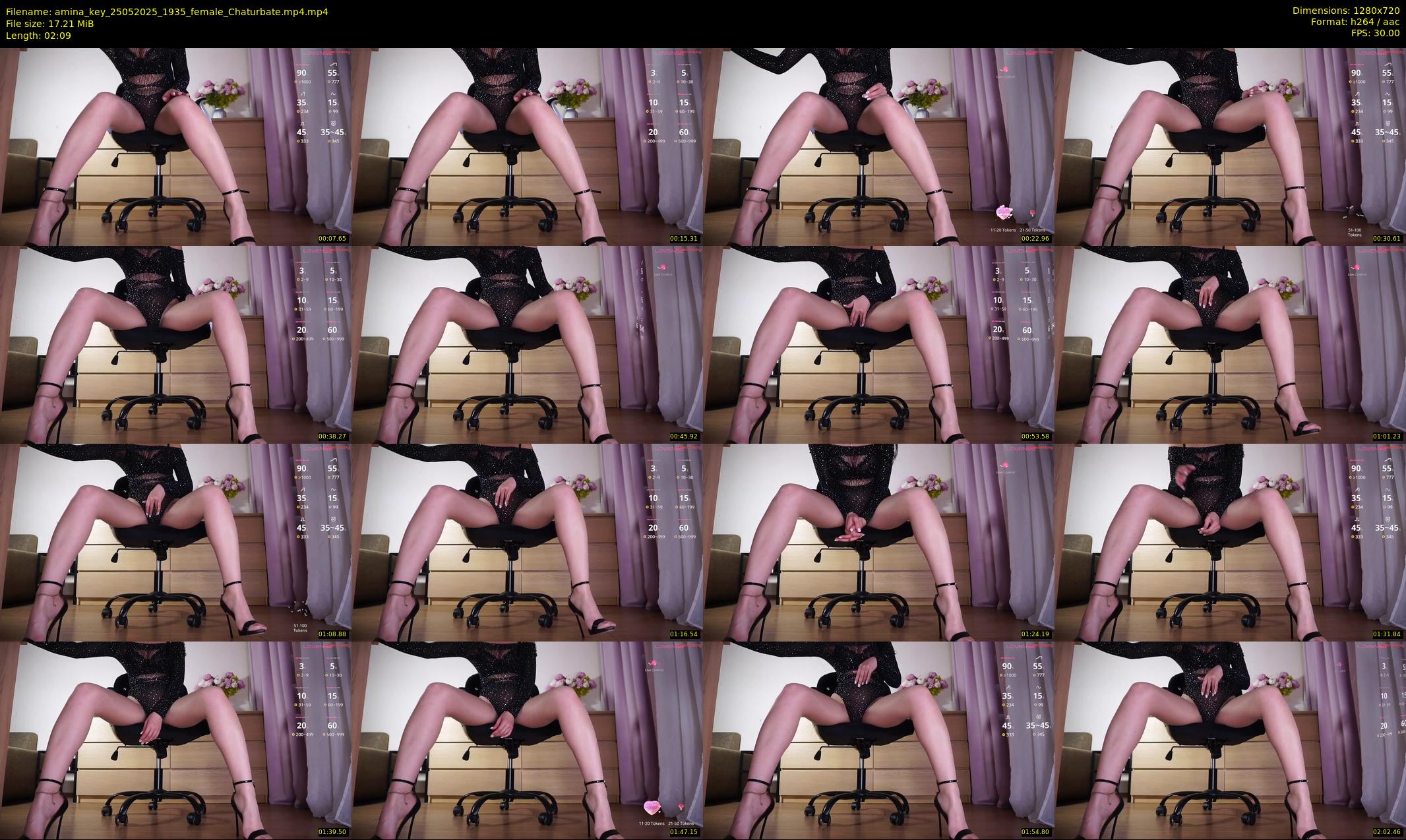 amina_key — 3 minute Chaturbate female cam show recording, 720p, May 25, 2025