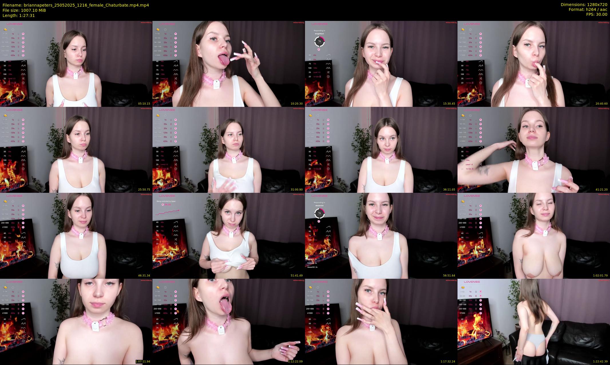 briannapeters — 88 minute Chaturbate female cam show recording, 720p, May 25, 2025