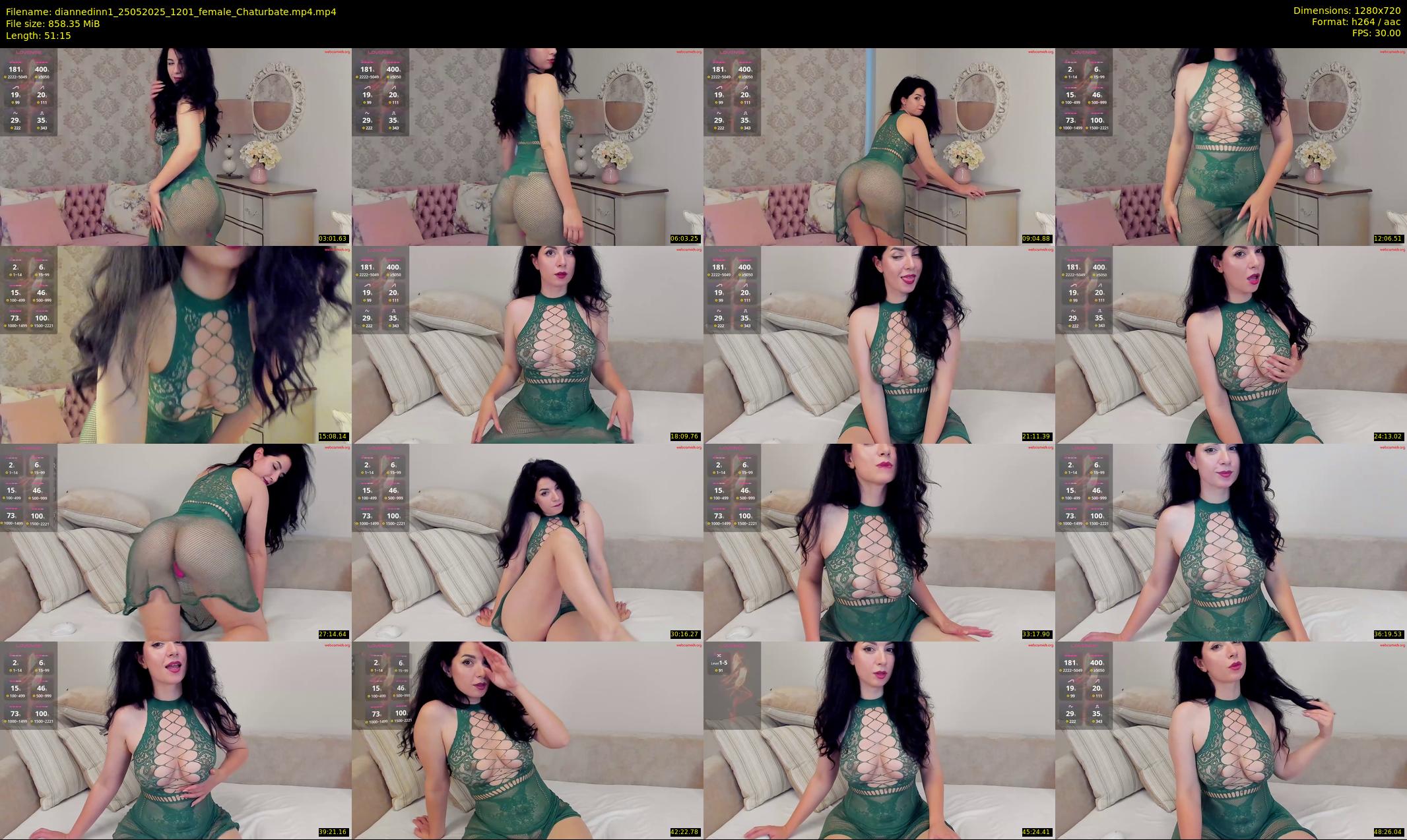 diannedinn1 — 52 minute Chaturbate female cam show recording, 720p, May 25, 2025