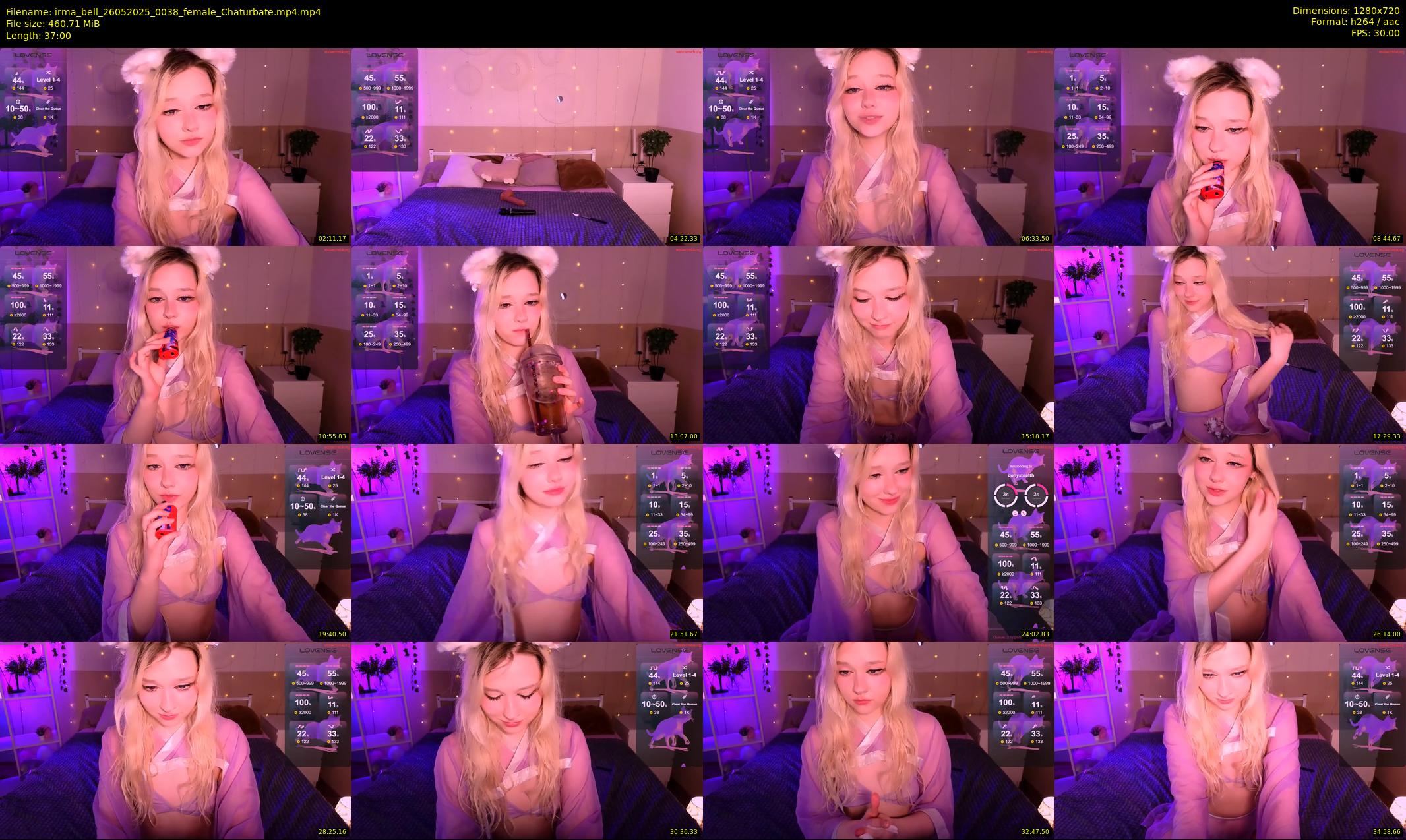irma_bell — 37 minute Chaturbate female cam show recording, 720p, May 26, 2025