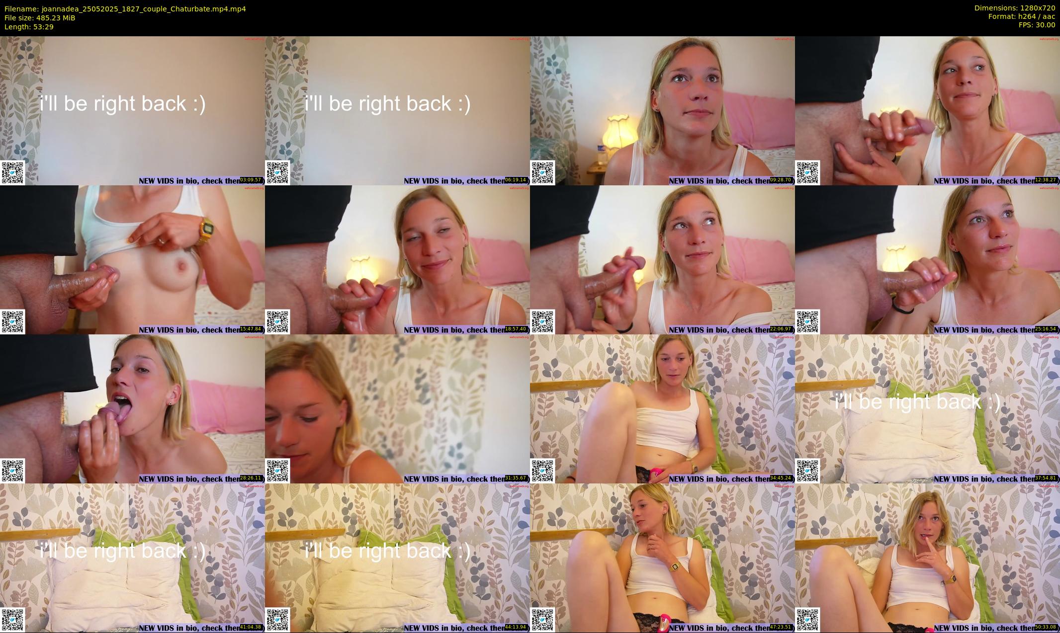 joannadea — 54 minute Chaturbate female cam show recording, 720p, May 25, 2025