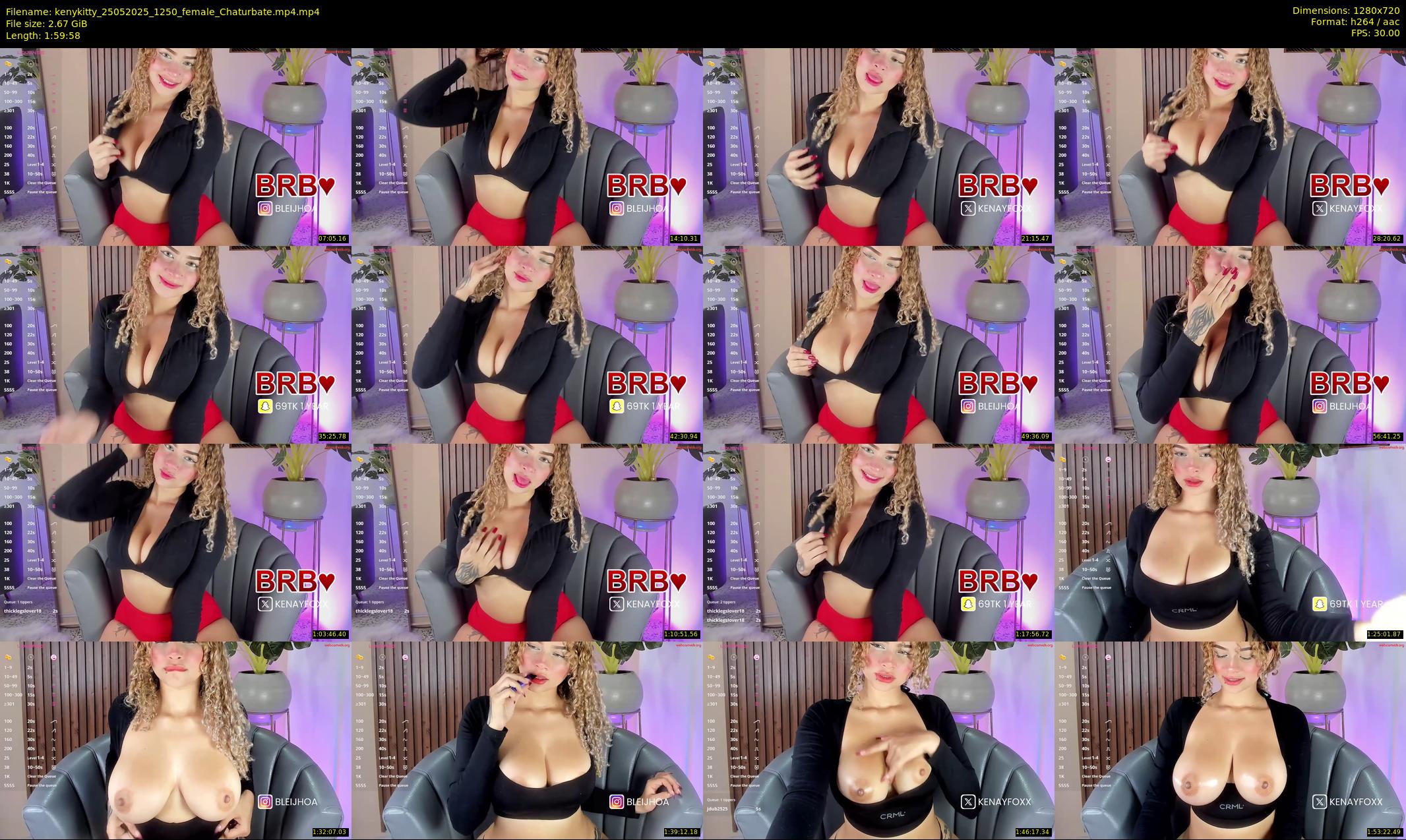 kenykitty — 120 minute Chaturbate female cam show recording, 720p, May 25, 2025