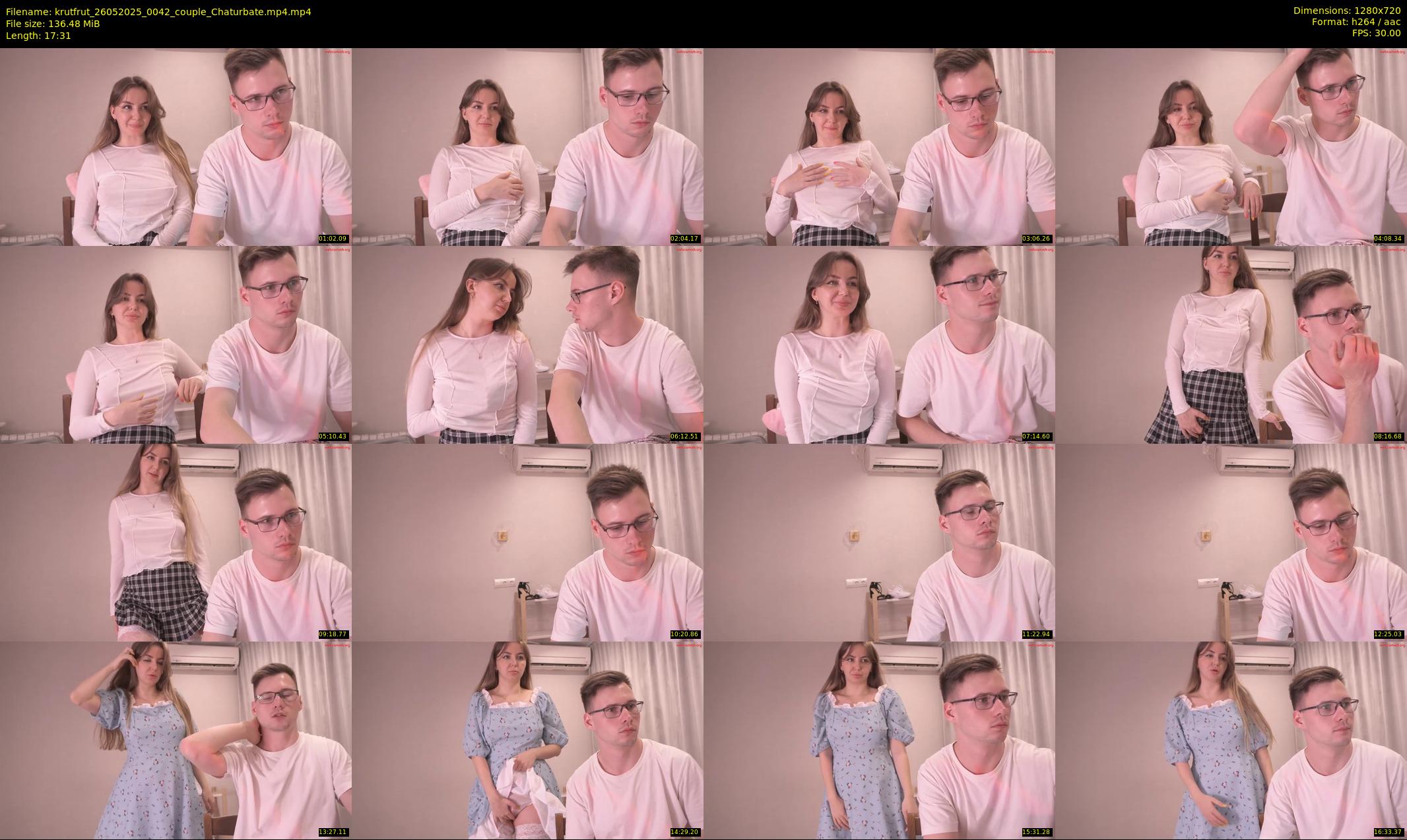 krutfrut — 18 minute Chaturbate couple cam show recording, 720p, May 26, 2025