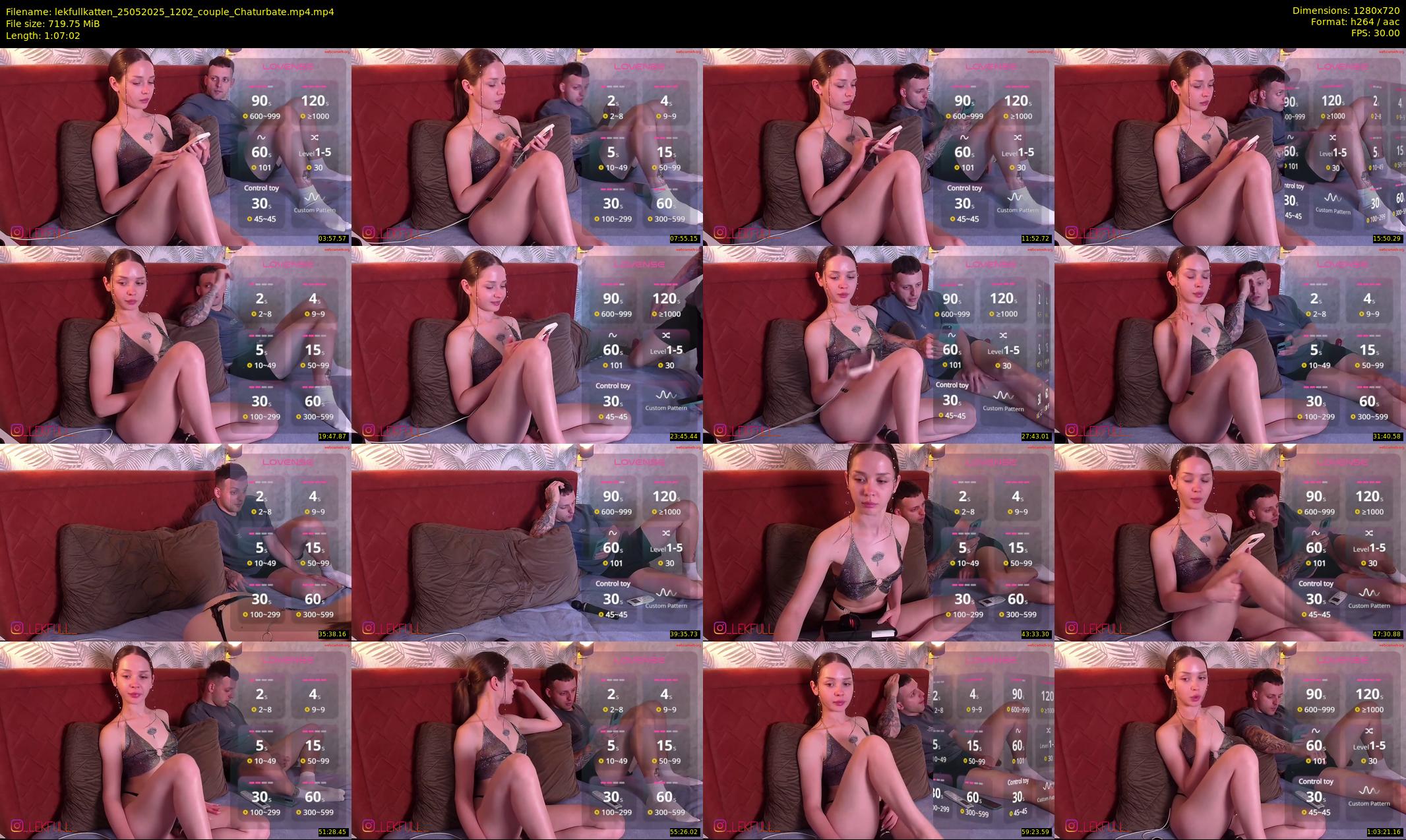 lekfullkatten — 68 minute Chaturbate couple cam show recording, 720p, May 25, 2025