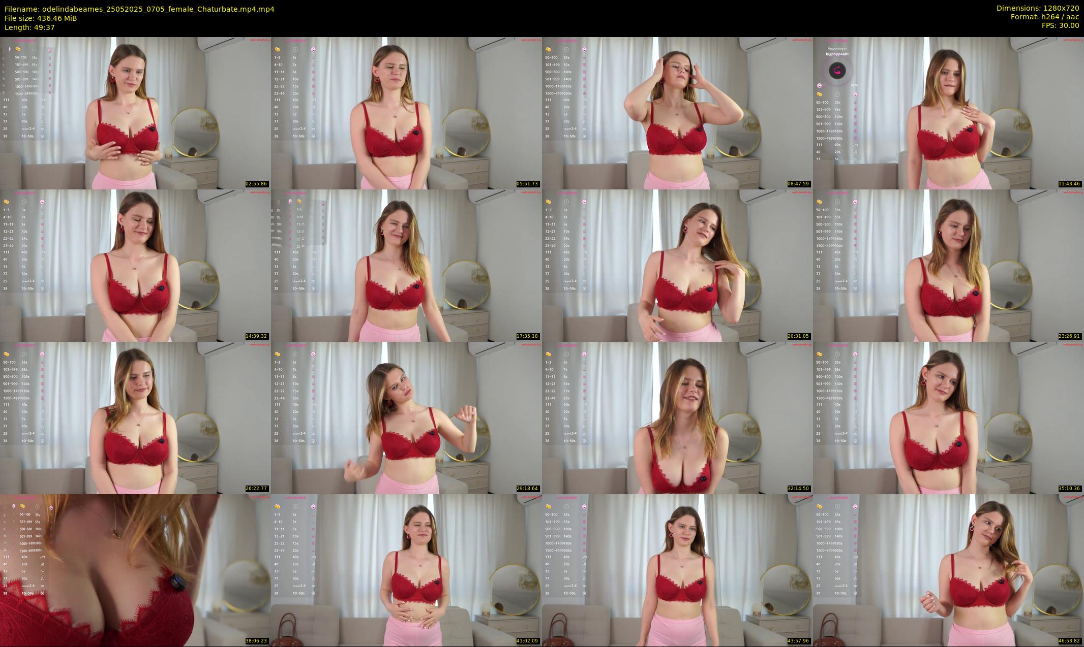 odelindabeames — 50 minute Chaturbate female cam show recording, 720p, May 25, 2025