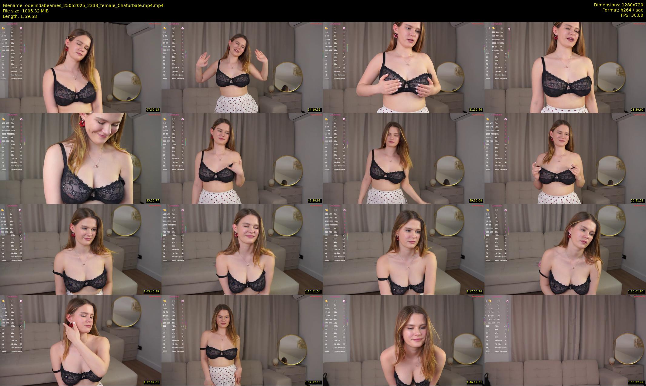 odelindabeames — 120 minute Chaturbate female cam show recording, 720p, May 25, 2025