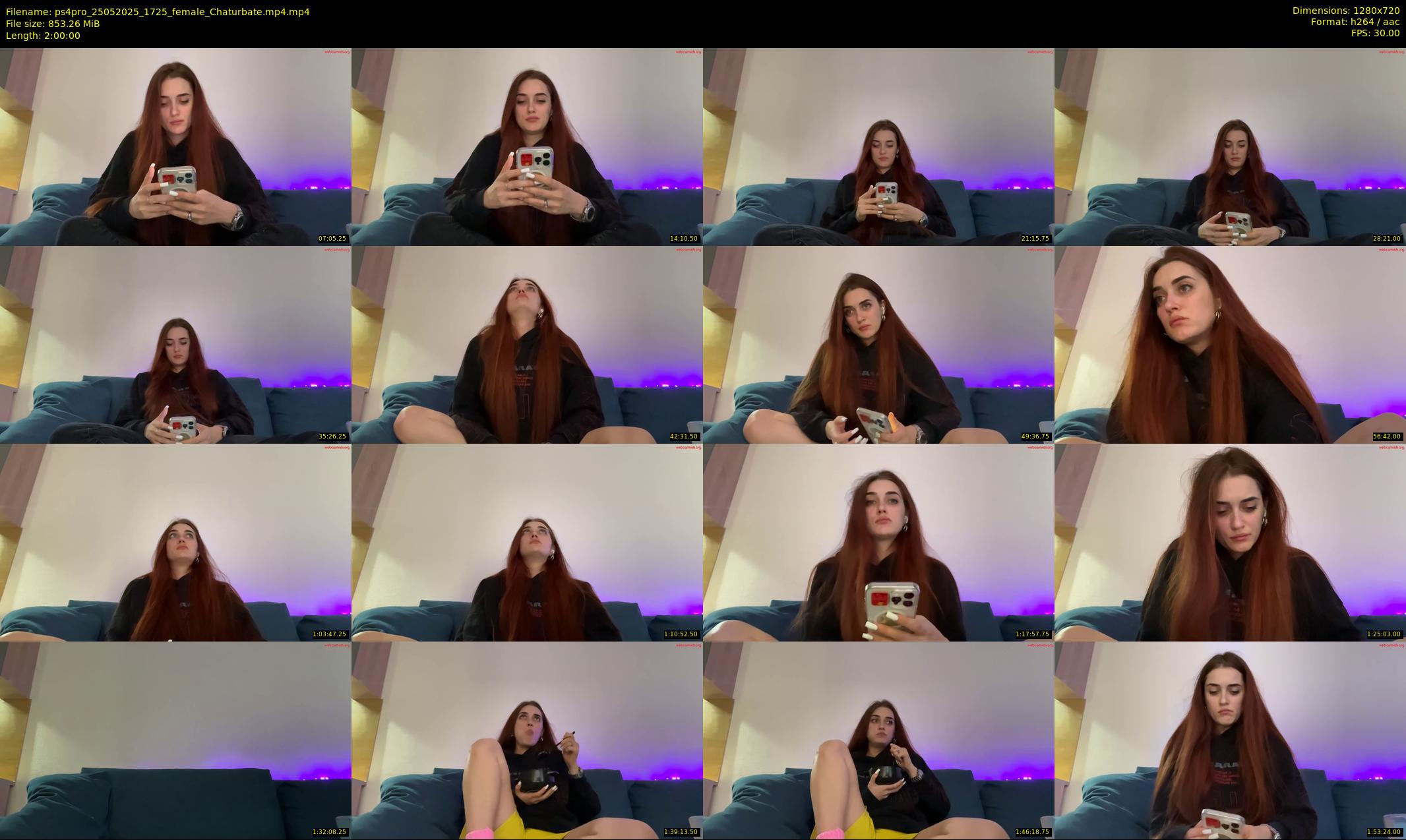 ps4pro — 120 minute Chaturbate female cam show recording, 720p, May 25, 2025