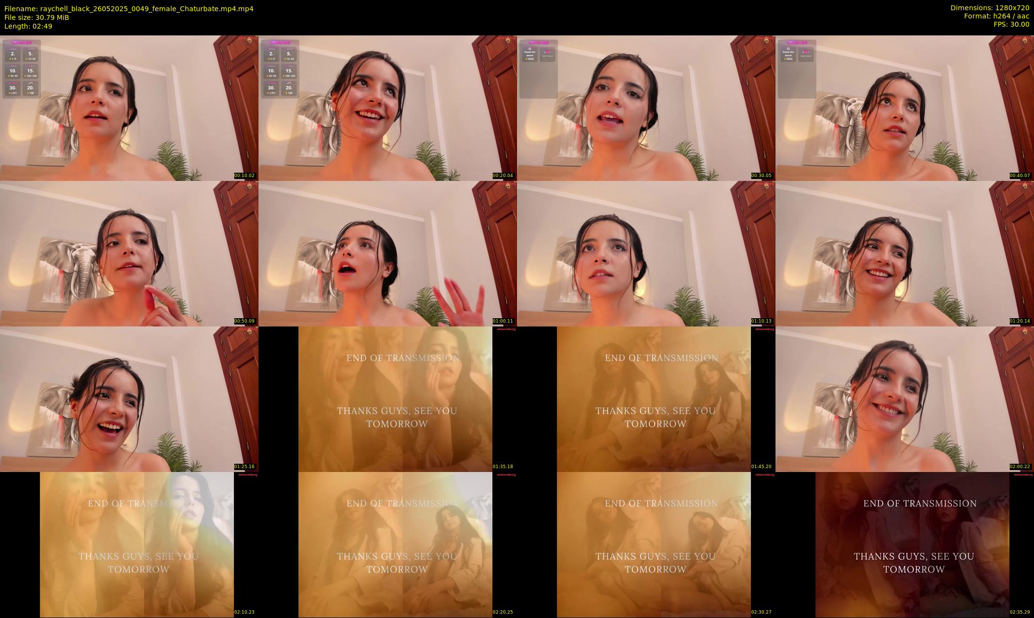 raychell_black — 3 minute Chaturbate female cam show recording, 720p, May 26, 2025