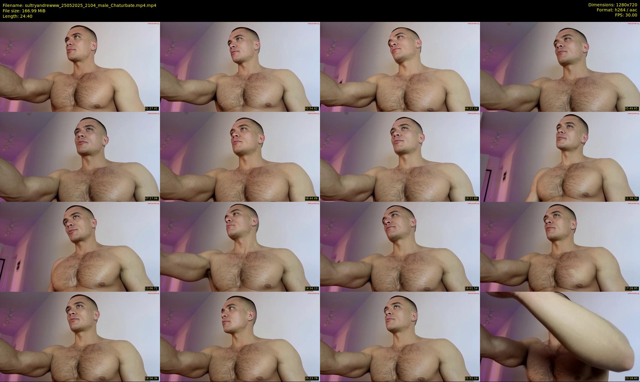 sultryandrewww — 25 minute Chaturbate male cam show recording, 720p, May 25, 2025