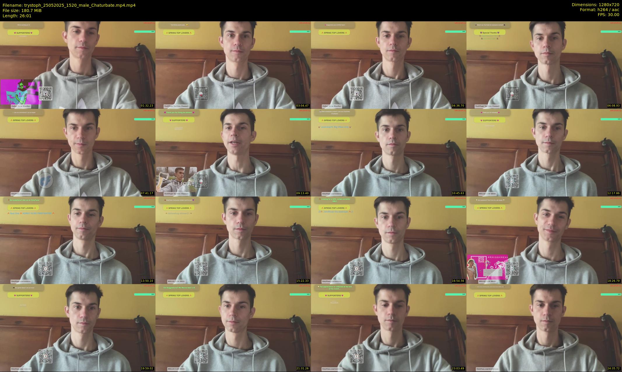 trystoph — 27 minute Chaturbate male cam show recording, 720p, May 25, 2025