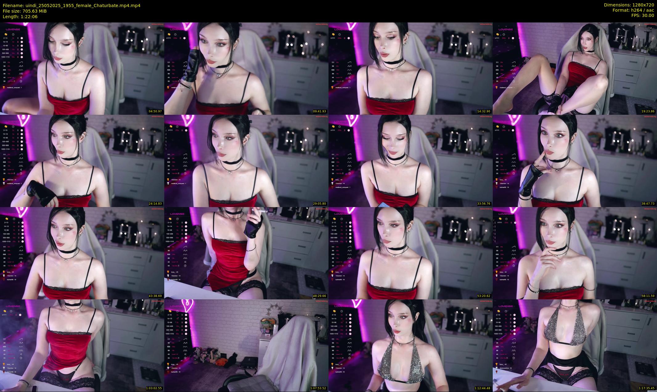 uindi — 83 minute Chaturbate female cam show recording, 720p, May 25, 2025