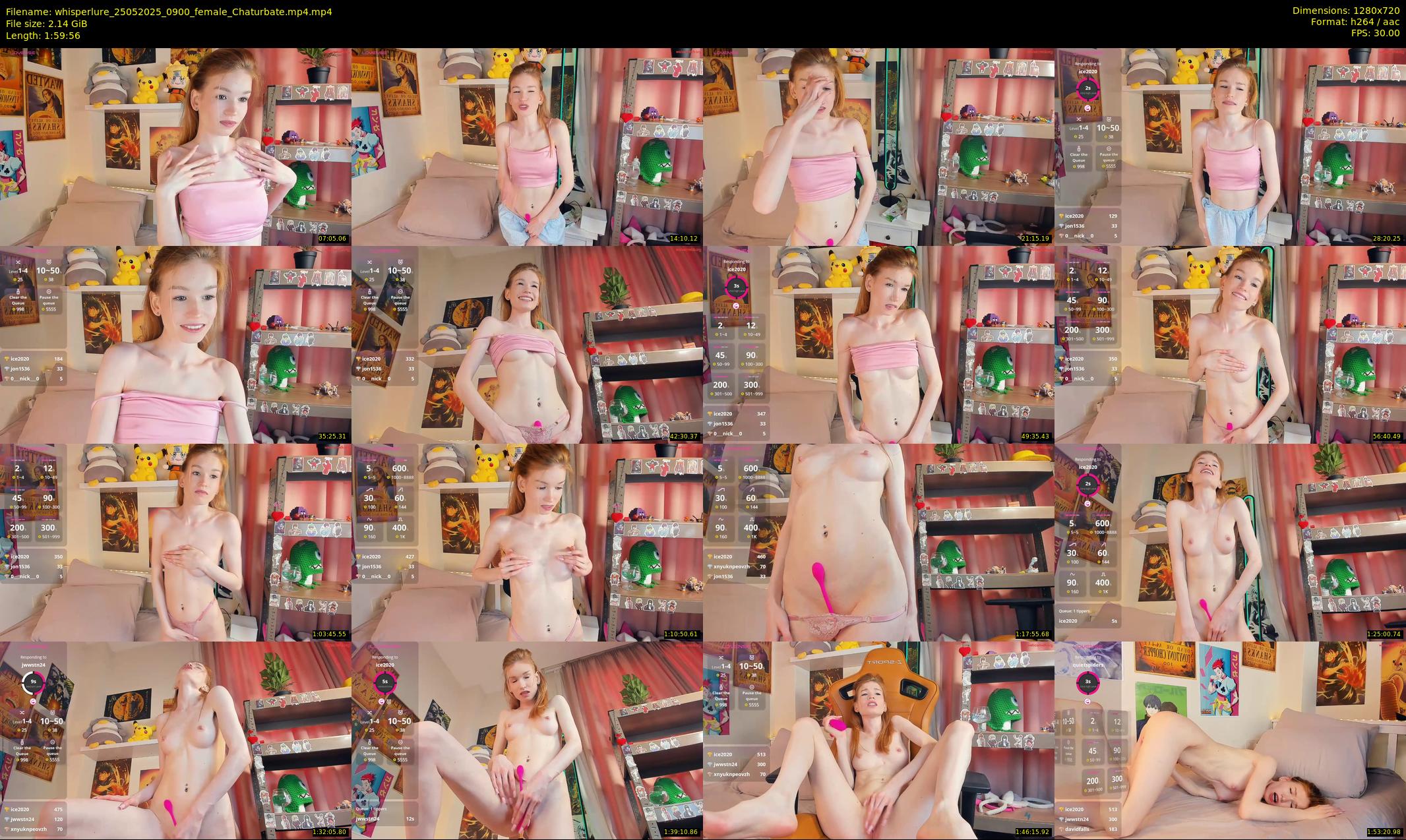 whisperlure — 120 minute Chaturbate female cam show recording, 720p, May 25, 2025