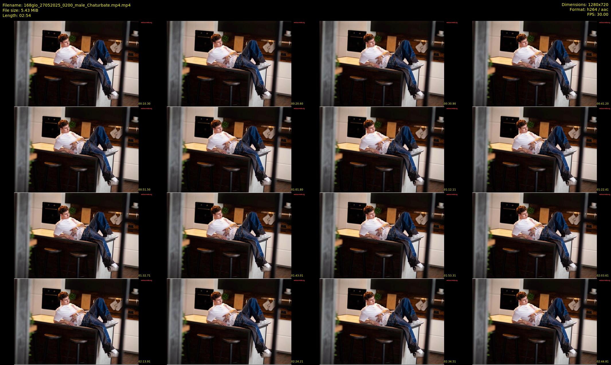 168gio — 3 minute Chaturbate male cam show recording, 720p, May 27, 2025