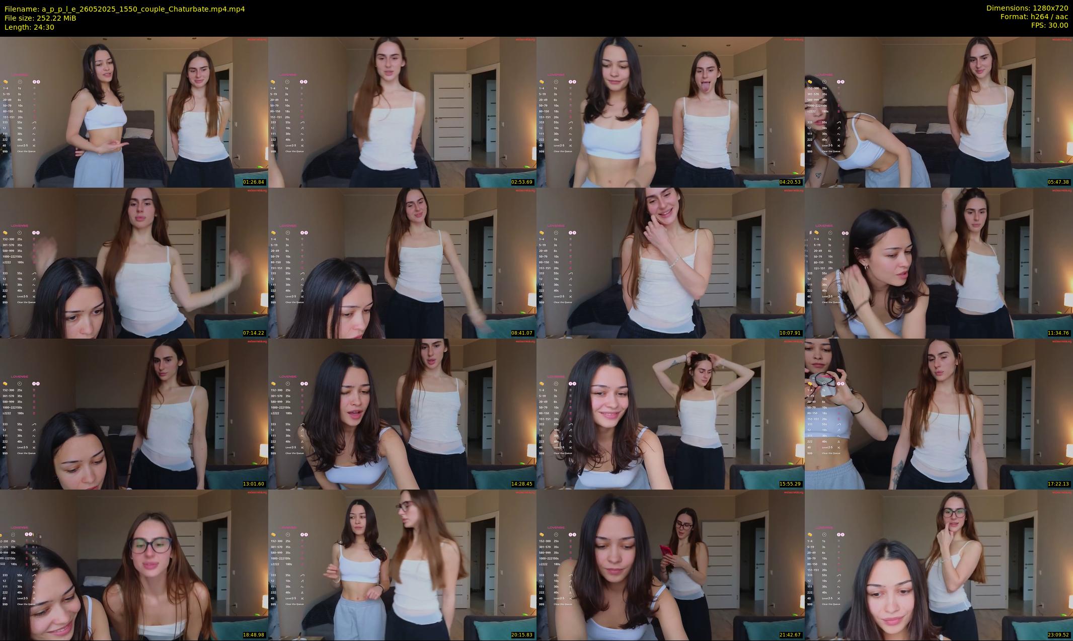 a_p_p_l_e — 25 minute Chaturbate female cam show recording, 720p, May 26, 2025