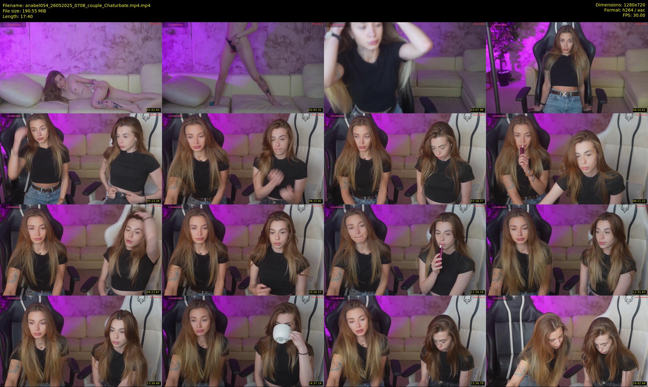 anabel054 — 18 minute Chaturbate female cam show recording, 720p, May 26, 2025