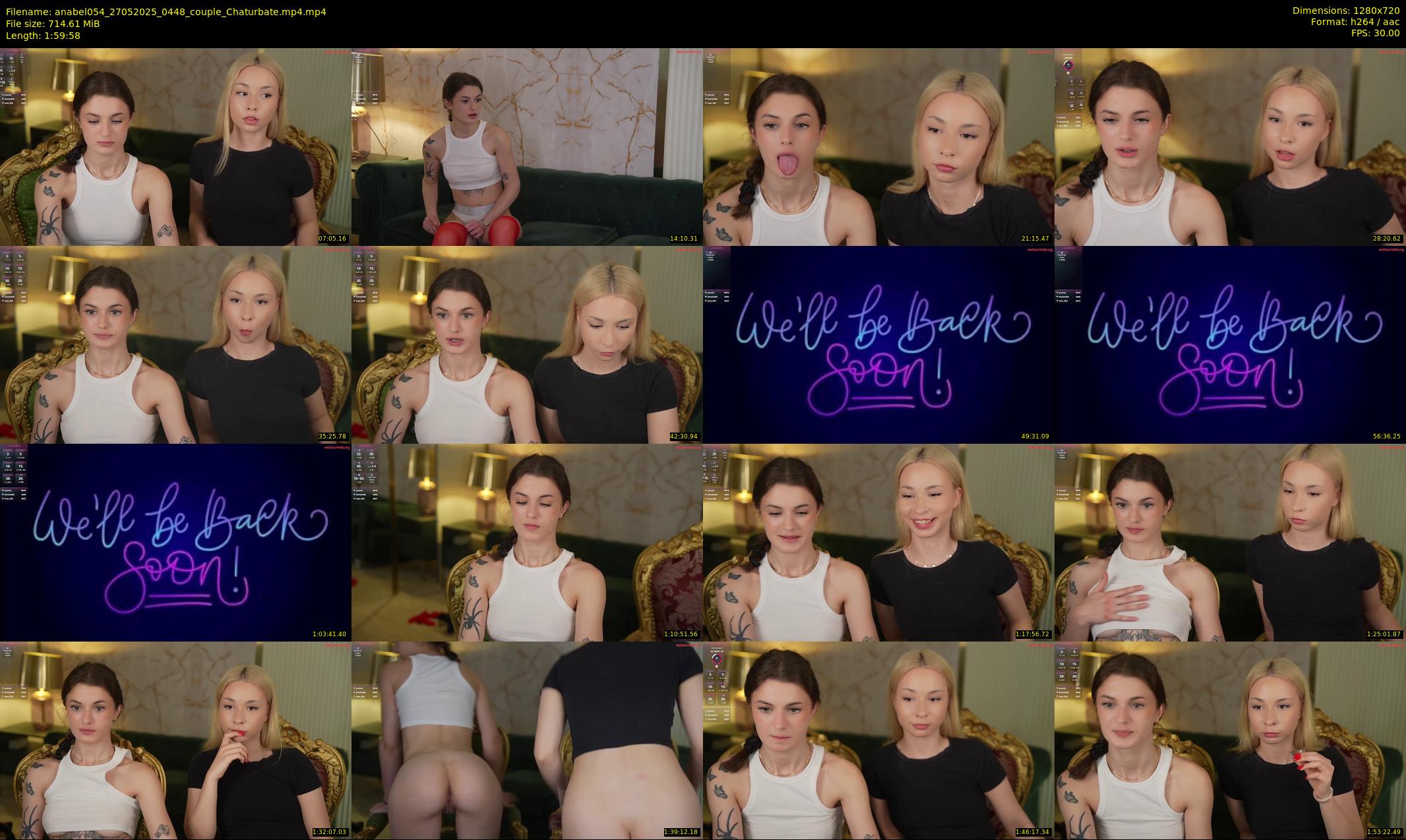 anabel054 — 120 minute Chaturbate female cam show recording, 720p, May 27, 2025