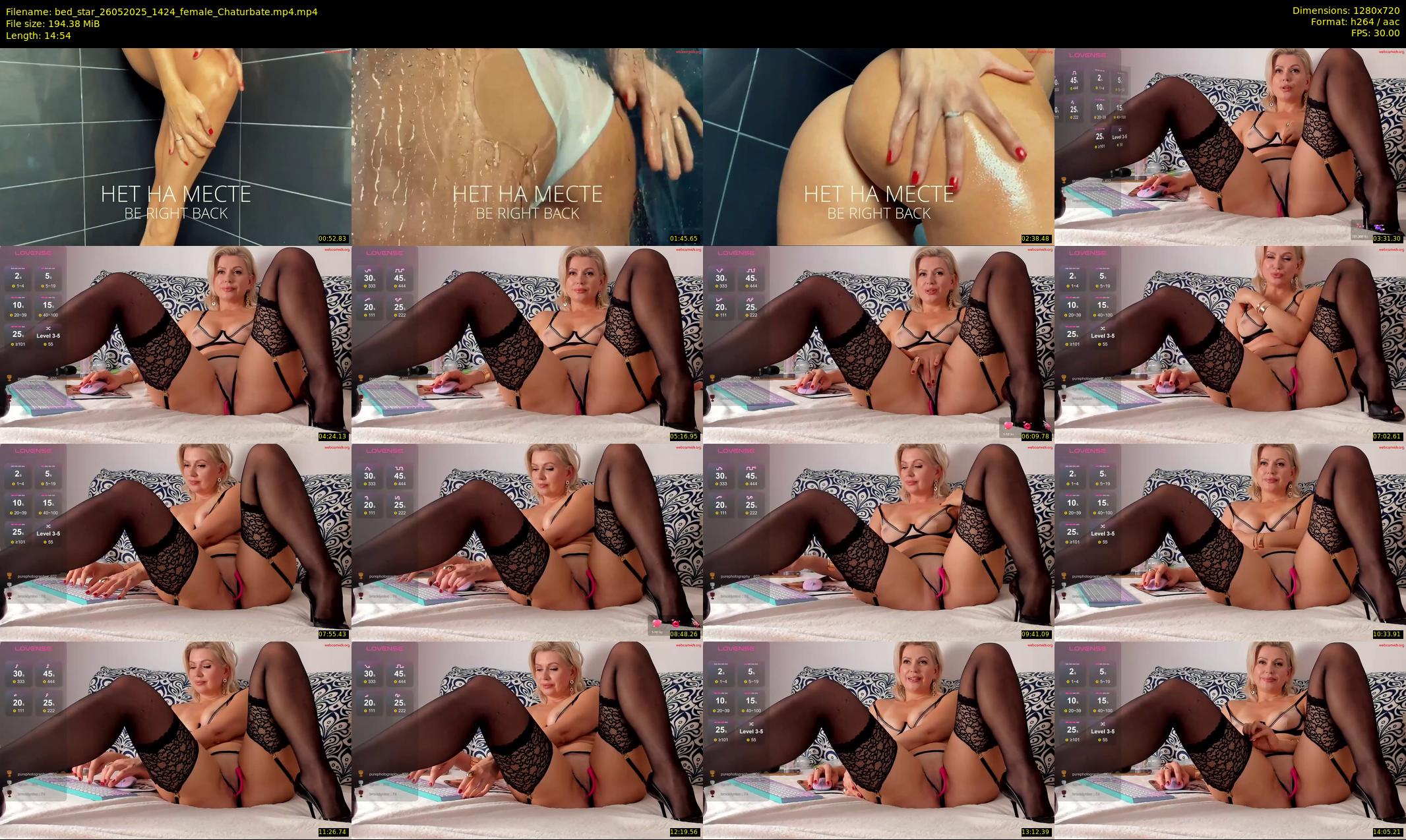 bed_star — 15 minute Chaturbate female cam show recording, 720p, May 26, 2025