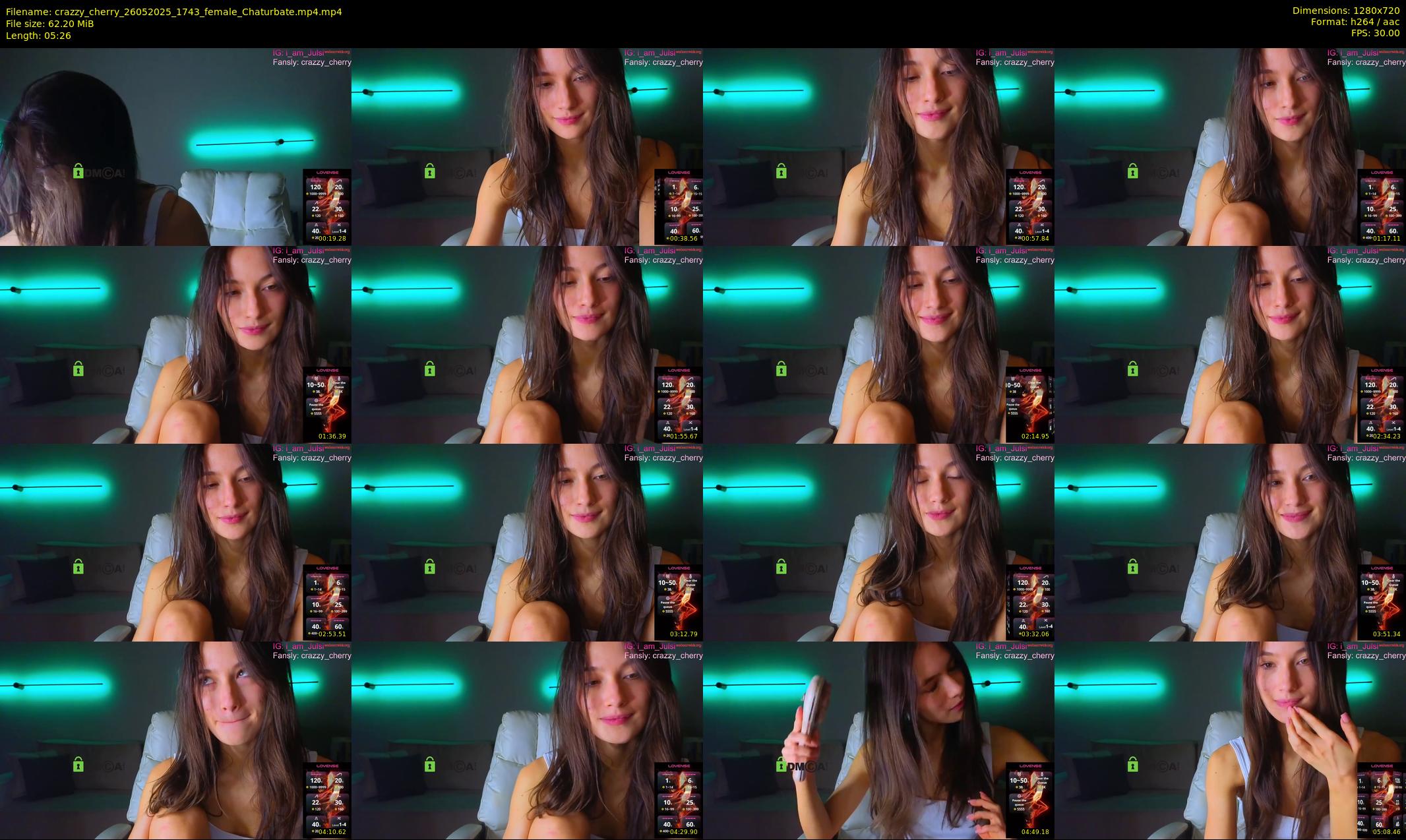 crazzy_cherry — 6 minute Chaturbate female cam show recording, 720p, May 26, 2025