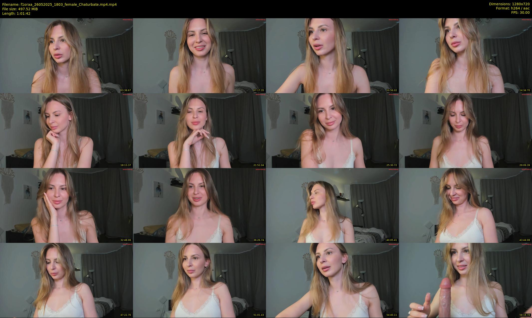f1oraa — 62 minute Chaturbate female cam show recording, 720p, May 26, 2025
