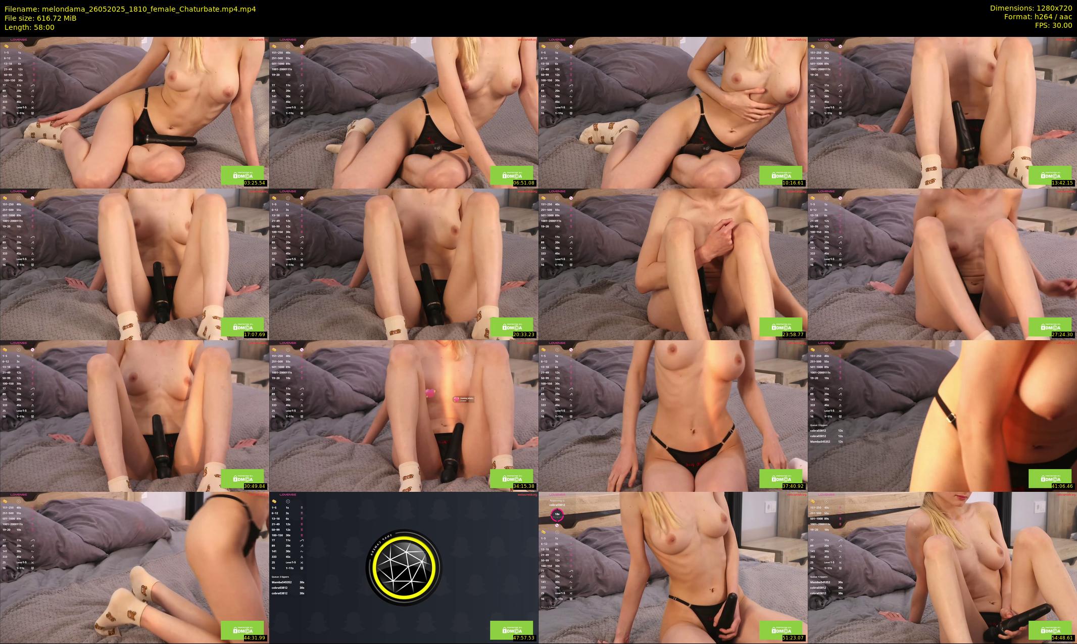 melondama — 58 minute Chaturbate female cam show recording, 720p, May 26, 2025