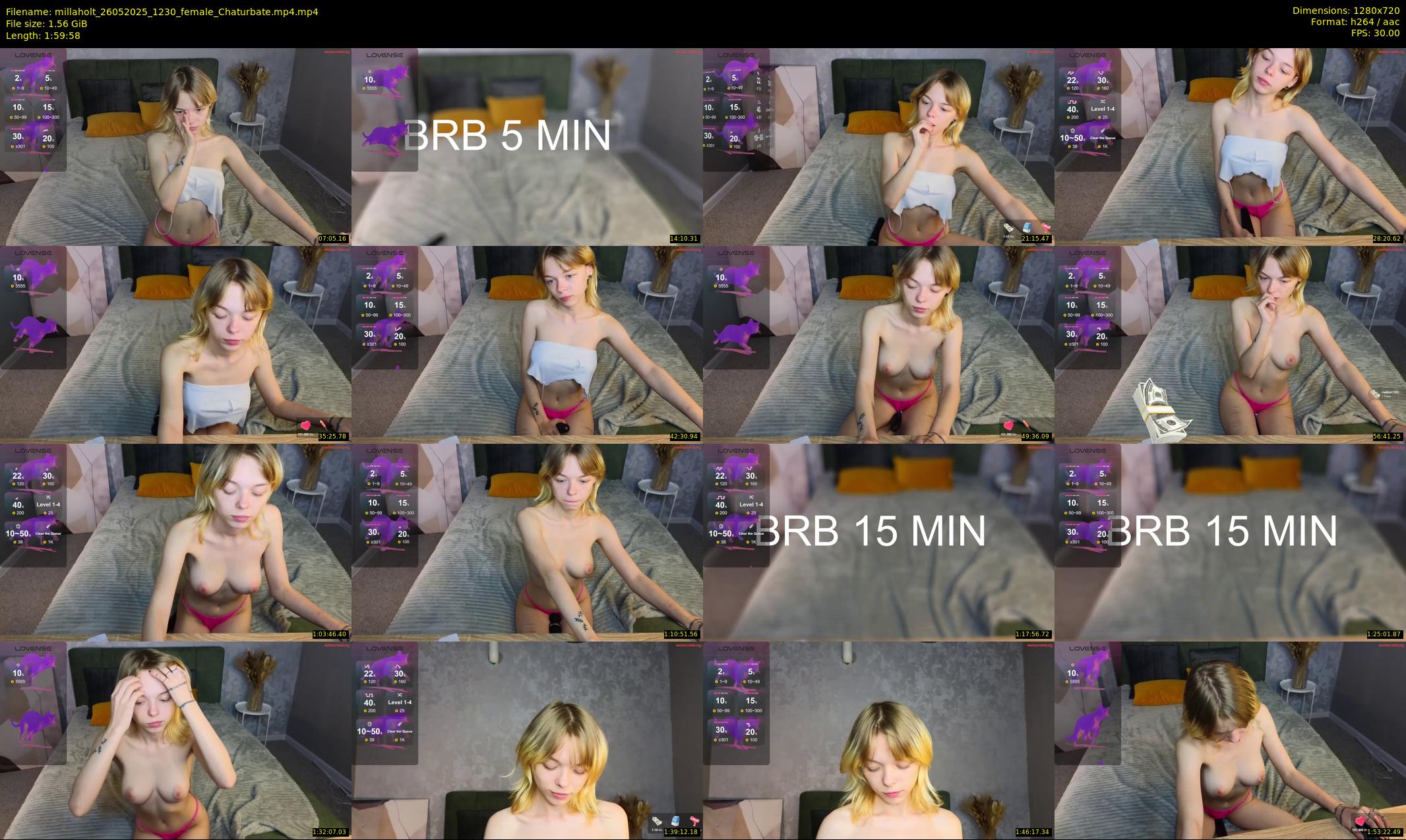 millaholt — 120 minute Chaturbate female cam show recording, 720p, May 26, 2025